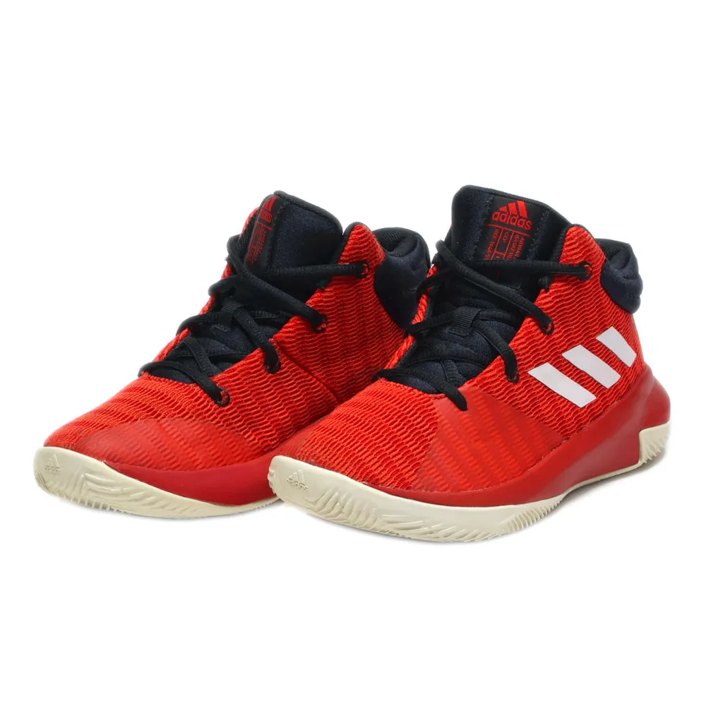 Adidas Pro Elevate Sport Shoes Leather Red Colour For Kids