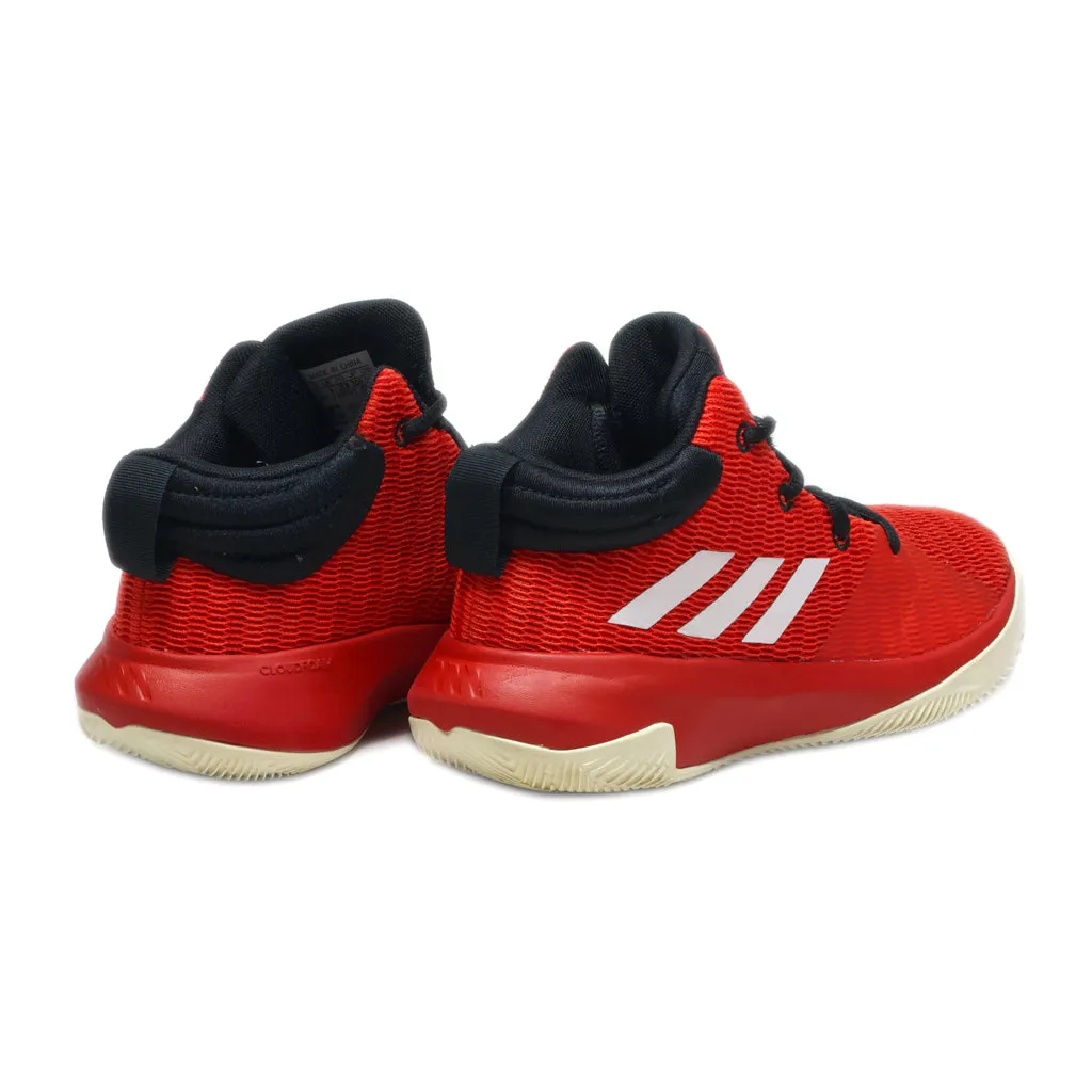 Adidas Pro Elevate Sport Shoes Leather Red Colour For Kids