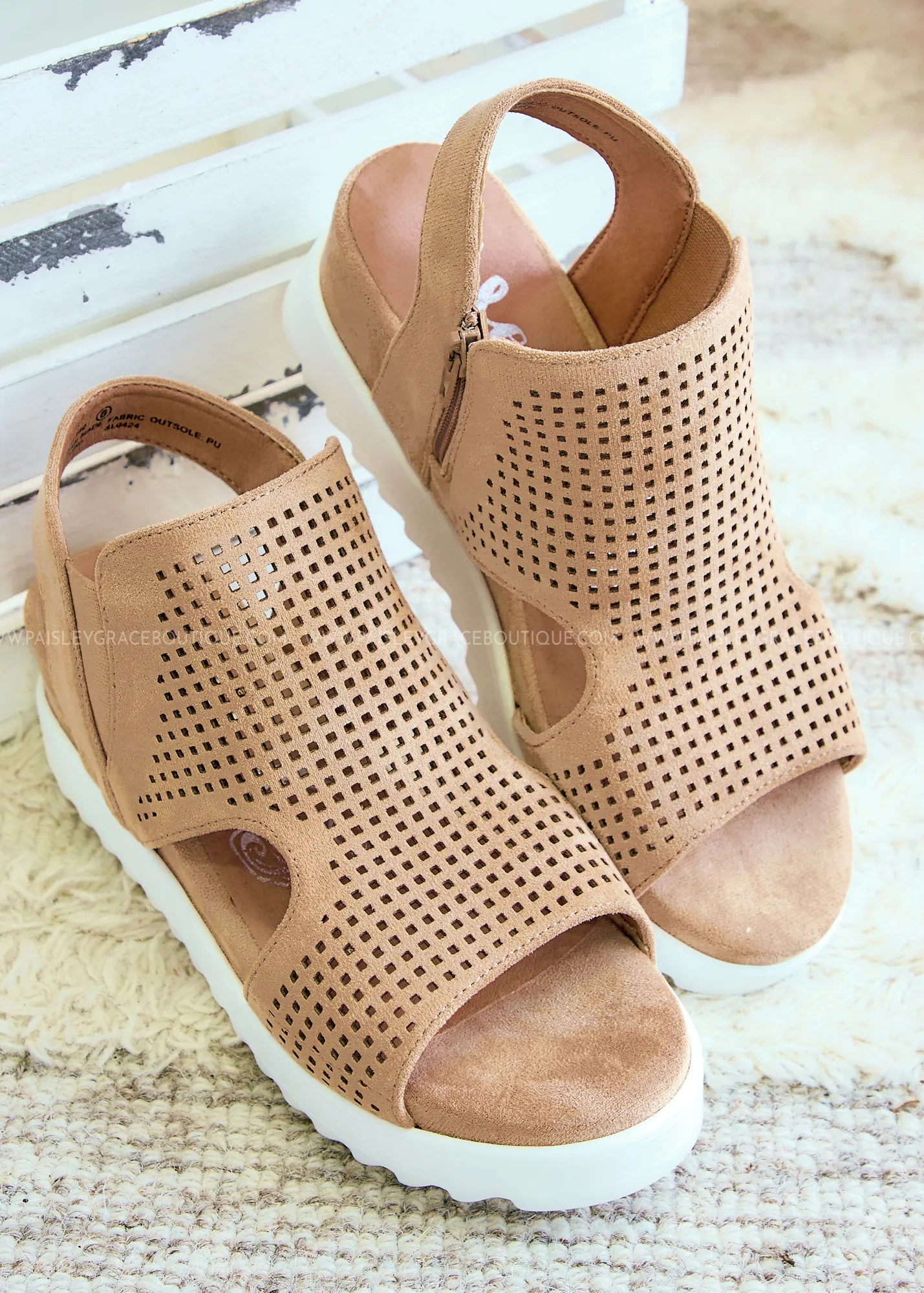 Amy Wedge Sandals by Very G - Sand - FINAL SALE