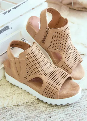 Amy Wedge Sandals by Very G - Sand - FINAL SALE