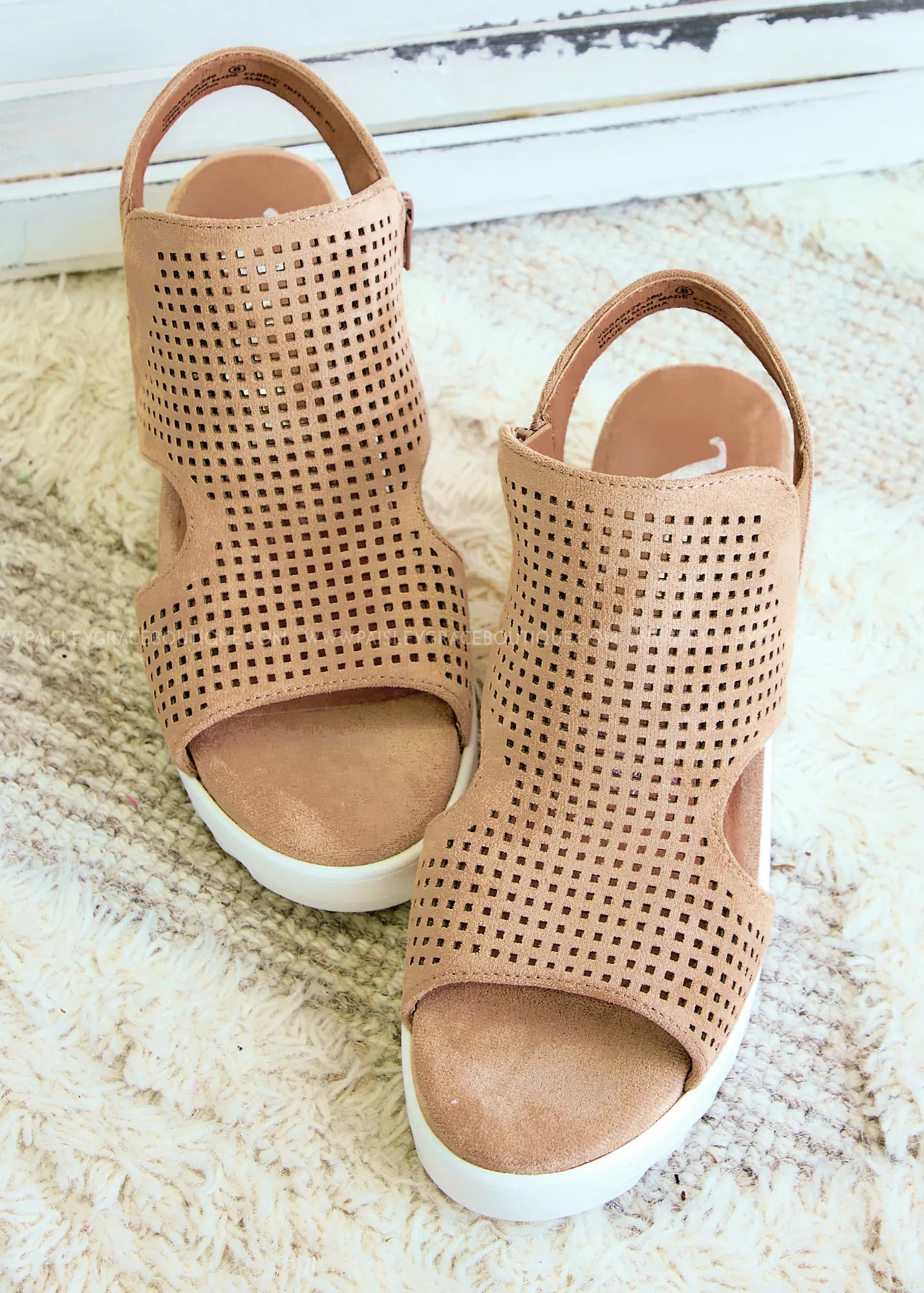 Amy Wedge Sandals by Very G - Sand - FINAL SALE