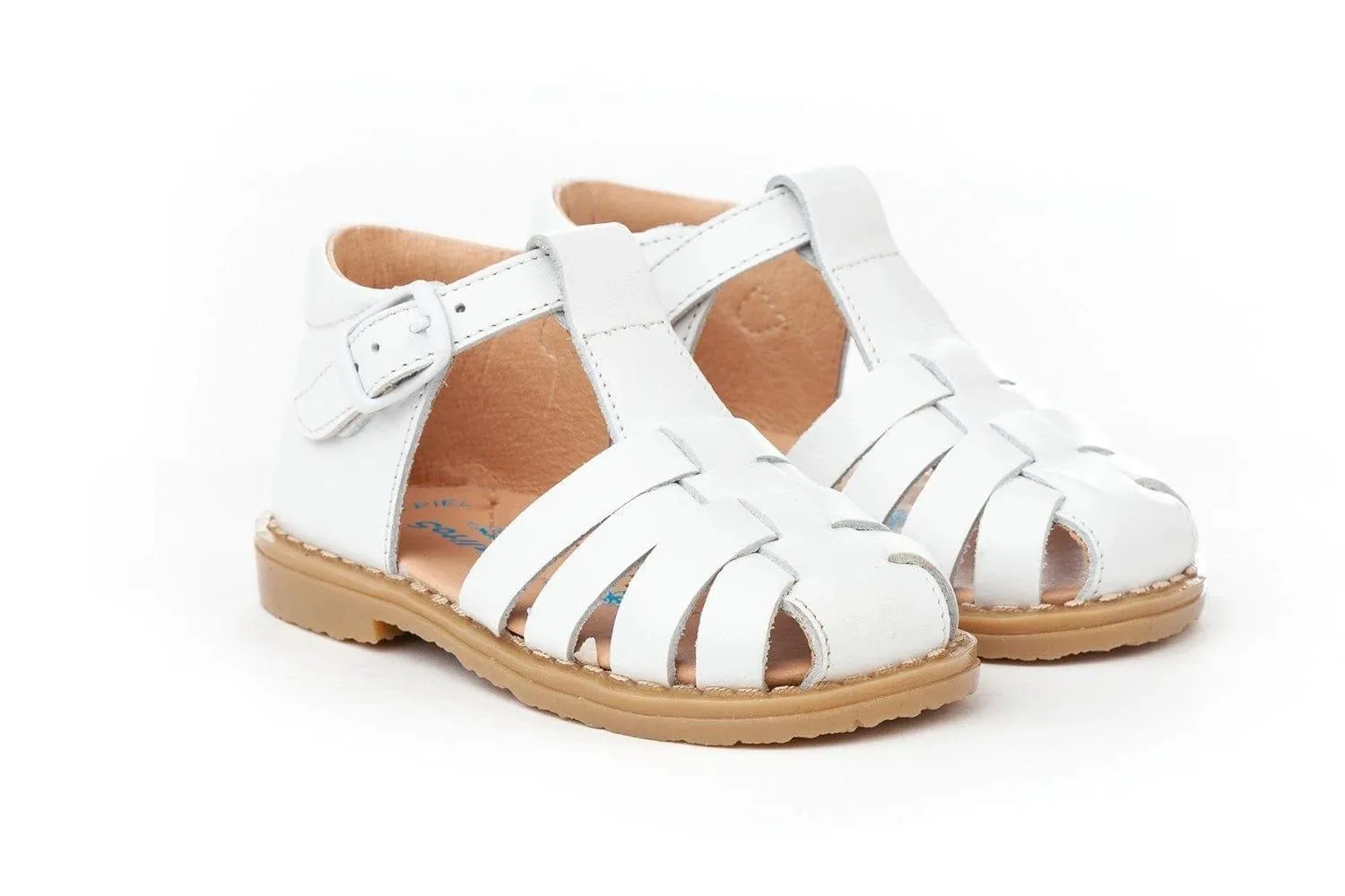 Angelitos - Baby Boys White Leather Sandals IN-STOCK