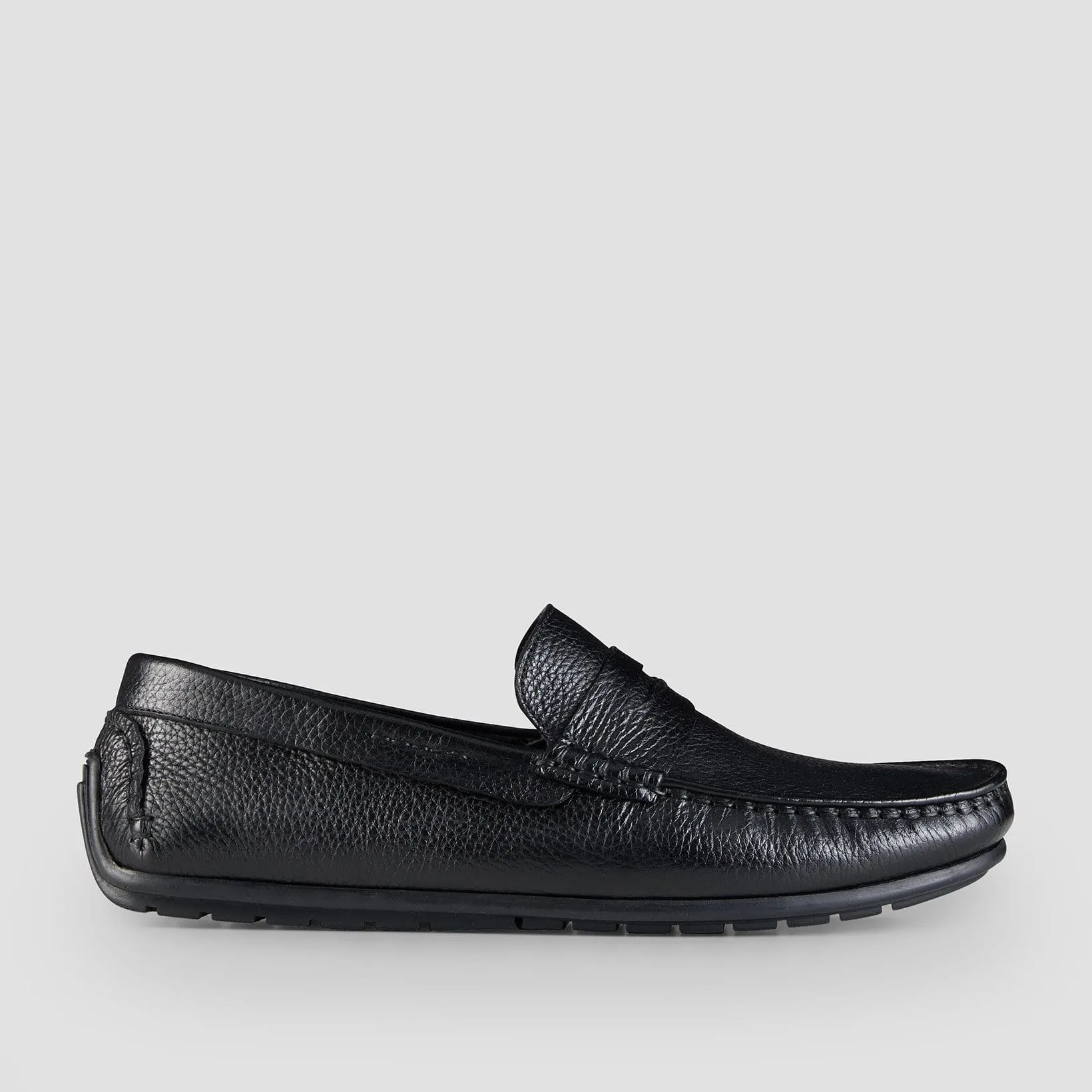 AQ By Aquila hewitt mens leather loafer in black