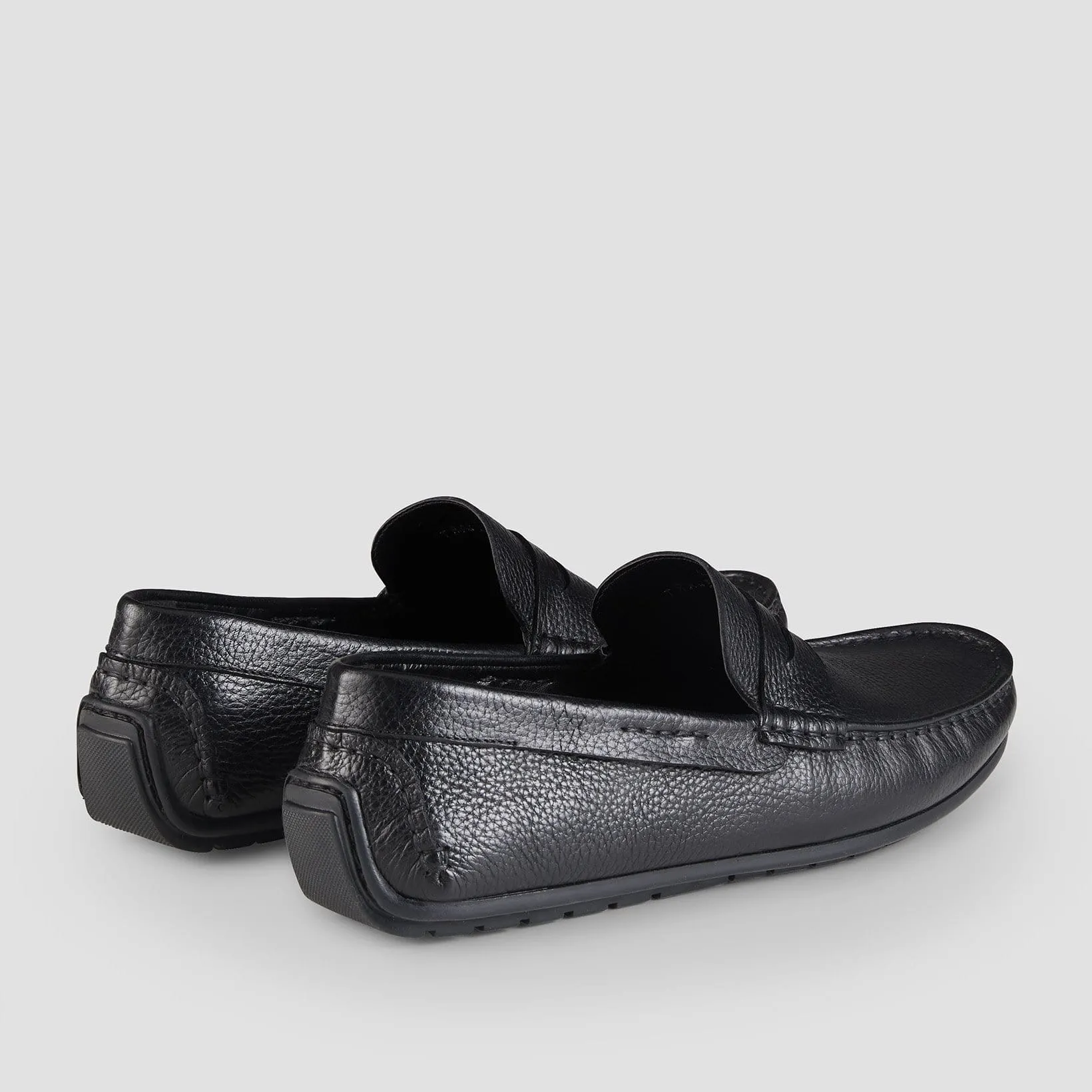 AQ By Aquila hewitt mens leather loafer in black