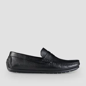 AQ By Aquila hewitt mens leather loafer in black