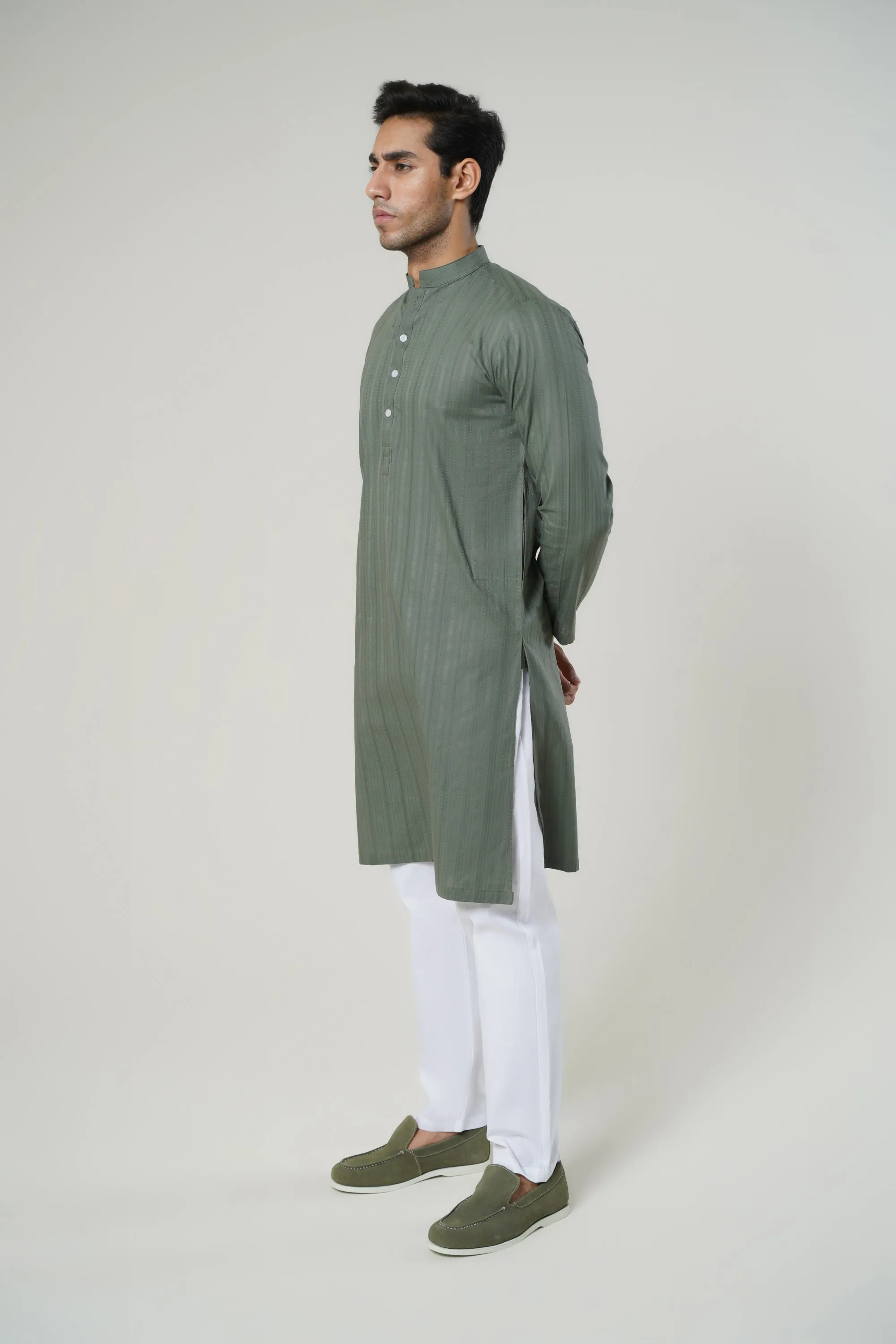 Ash Green Kurta