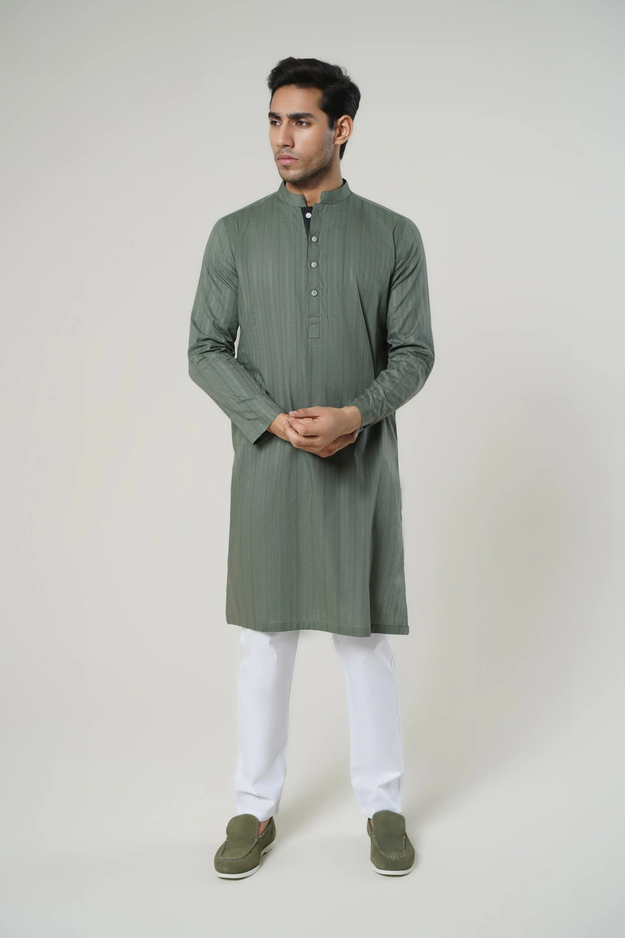 Ash Green Kurta