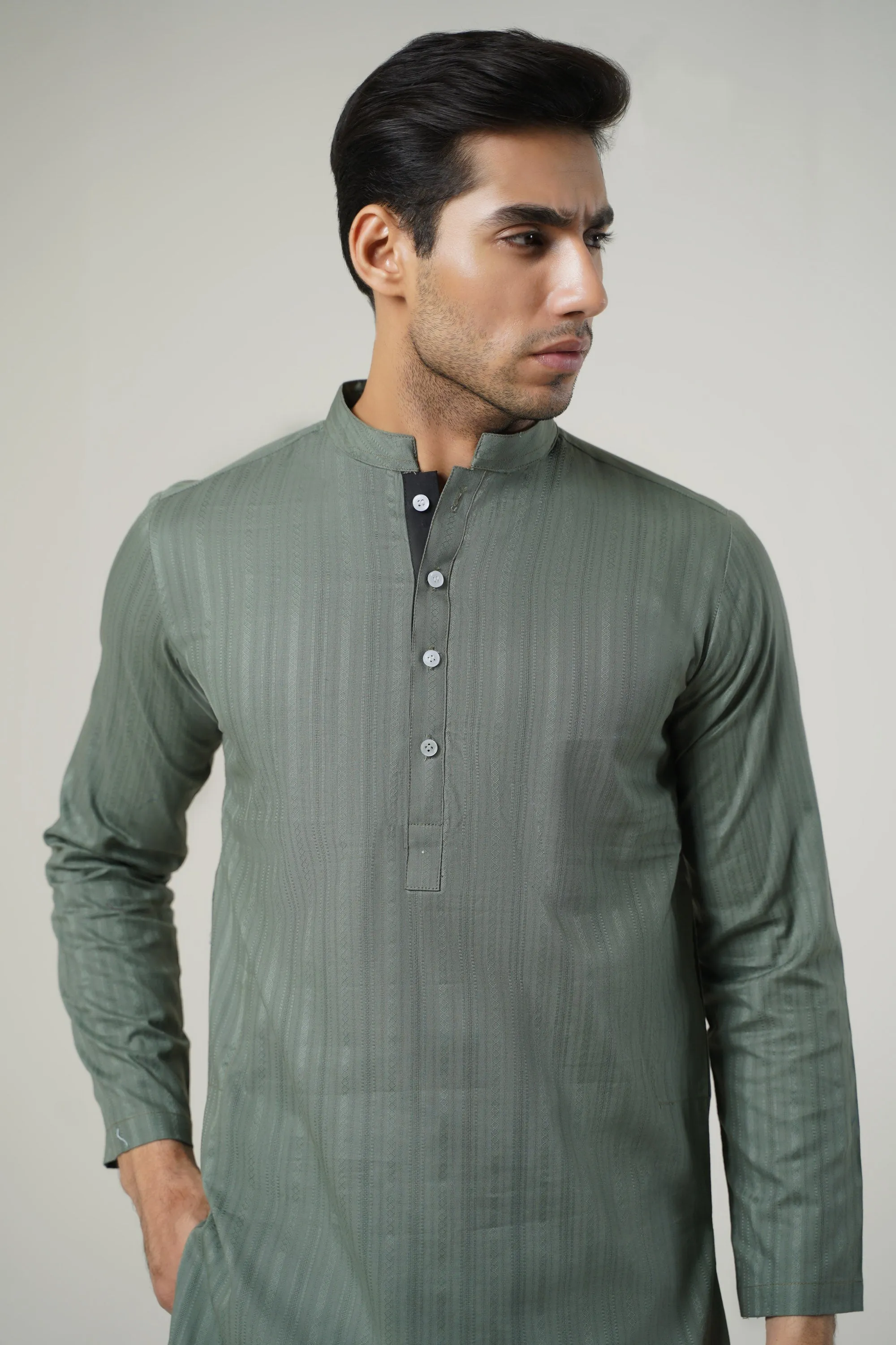 Ash Green Kurta