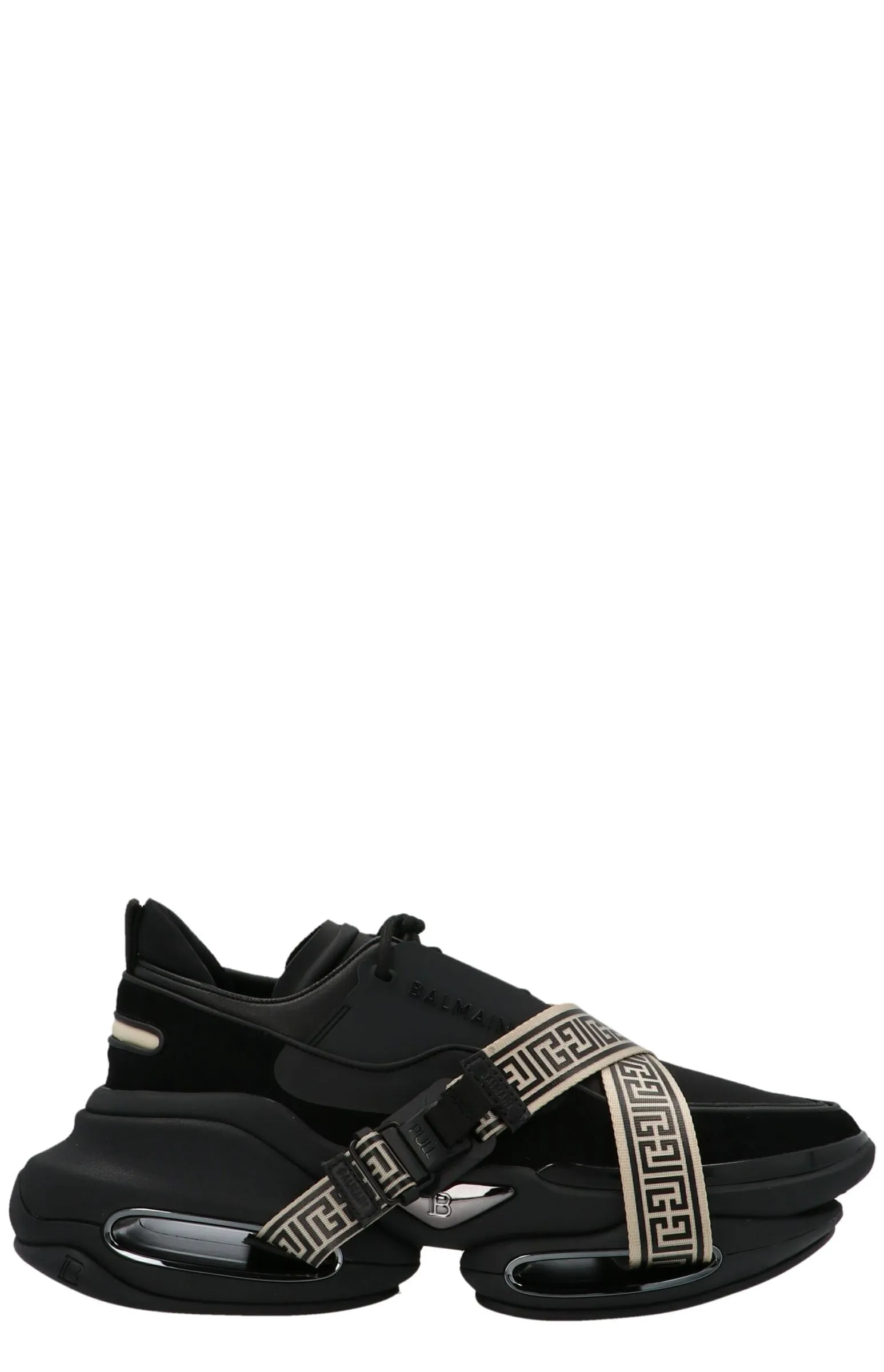 Balmain Bold Monogram Strap Sneakers