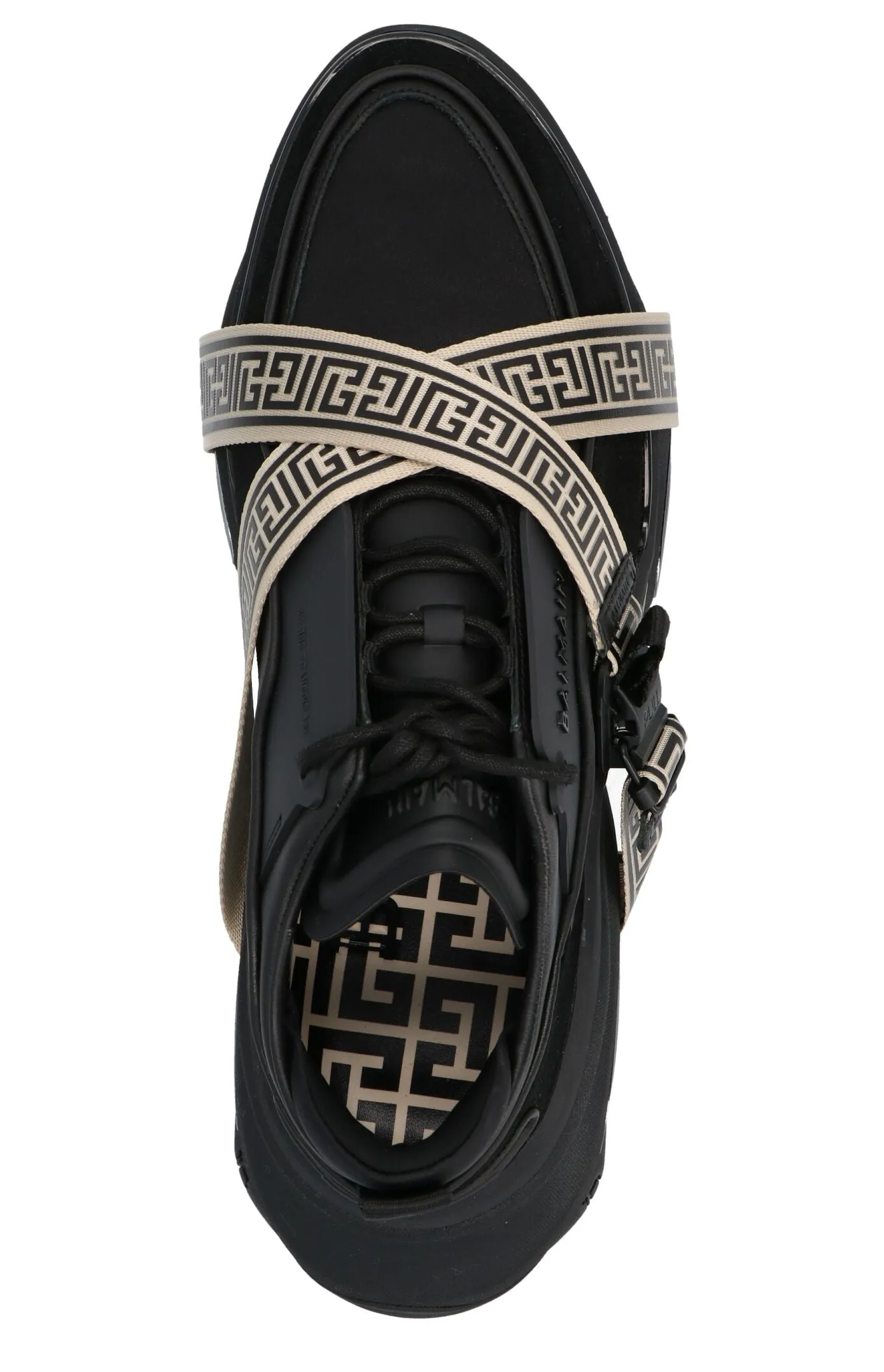 Balmain Bold Monogram Strap Sneakers