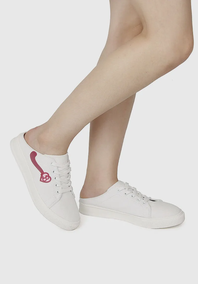 Barbie Bold Babe Rounded Toe Sneakers (Beige)