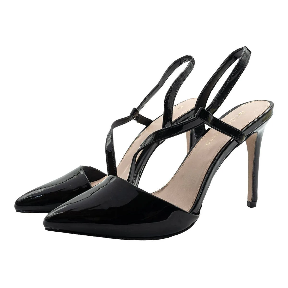 Bcbgeneration Bcbgeneration Hailey Strap High-Heel Sandals Leather Black Colour For Women