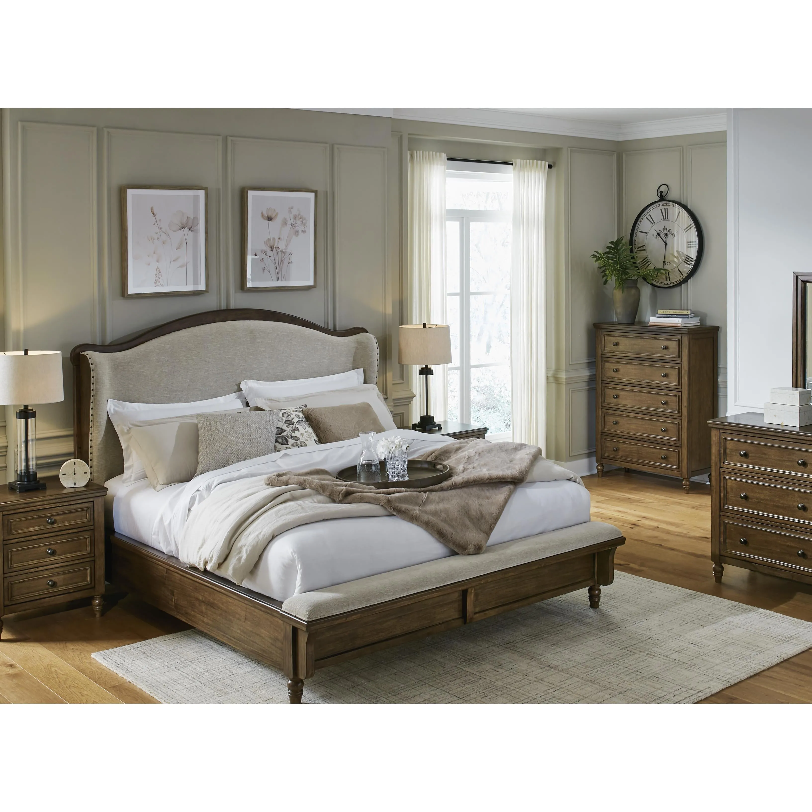 Benchcraft Sturlayne B787B5 California King Upholstered Panel Bed