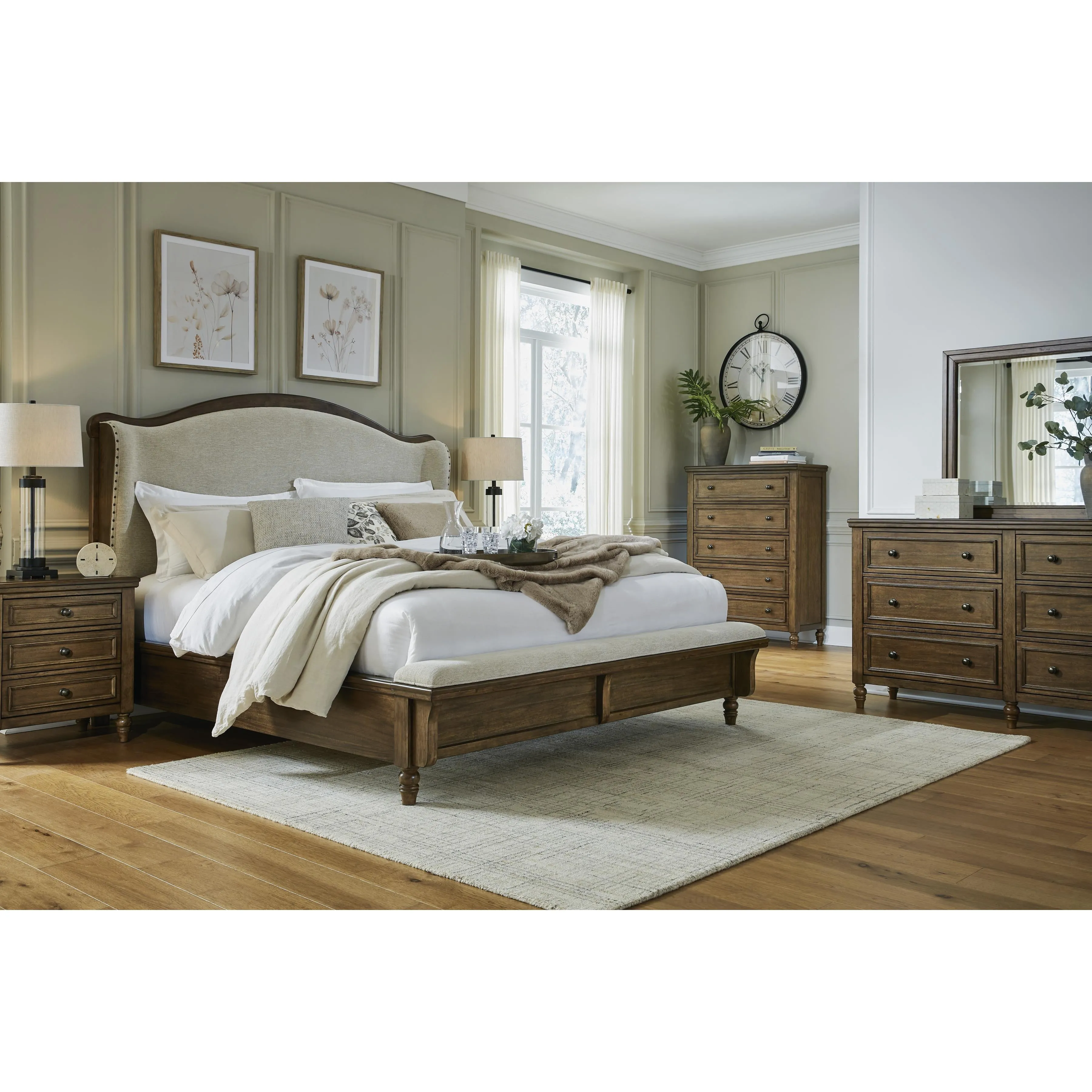 Benchcraft Sturlayne B787B5 California King Upholstered Panel Bed