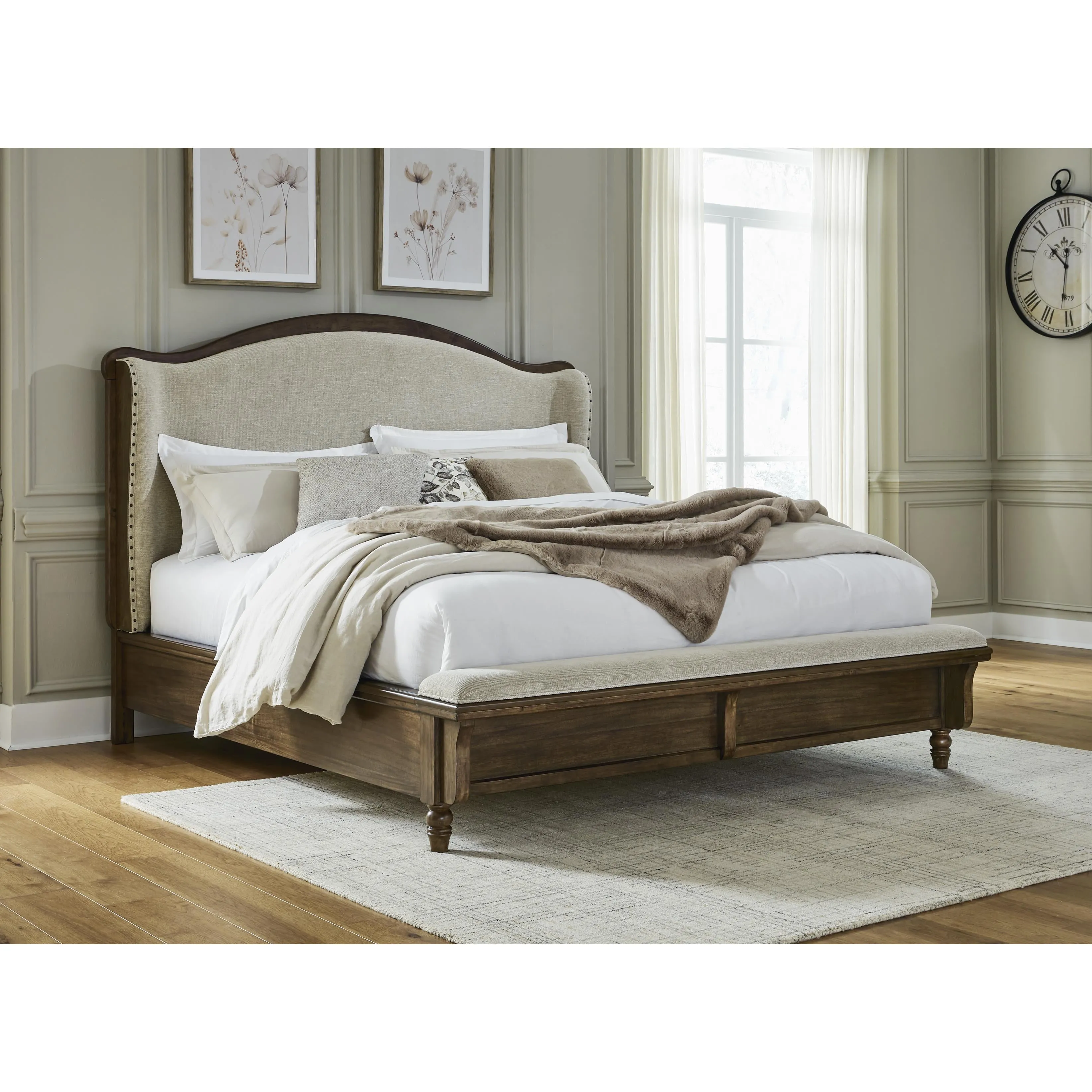 Benchcraft Sturlayne B787B5 California King Upholstered Panel Bed