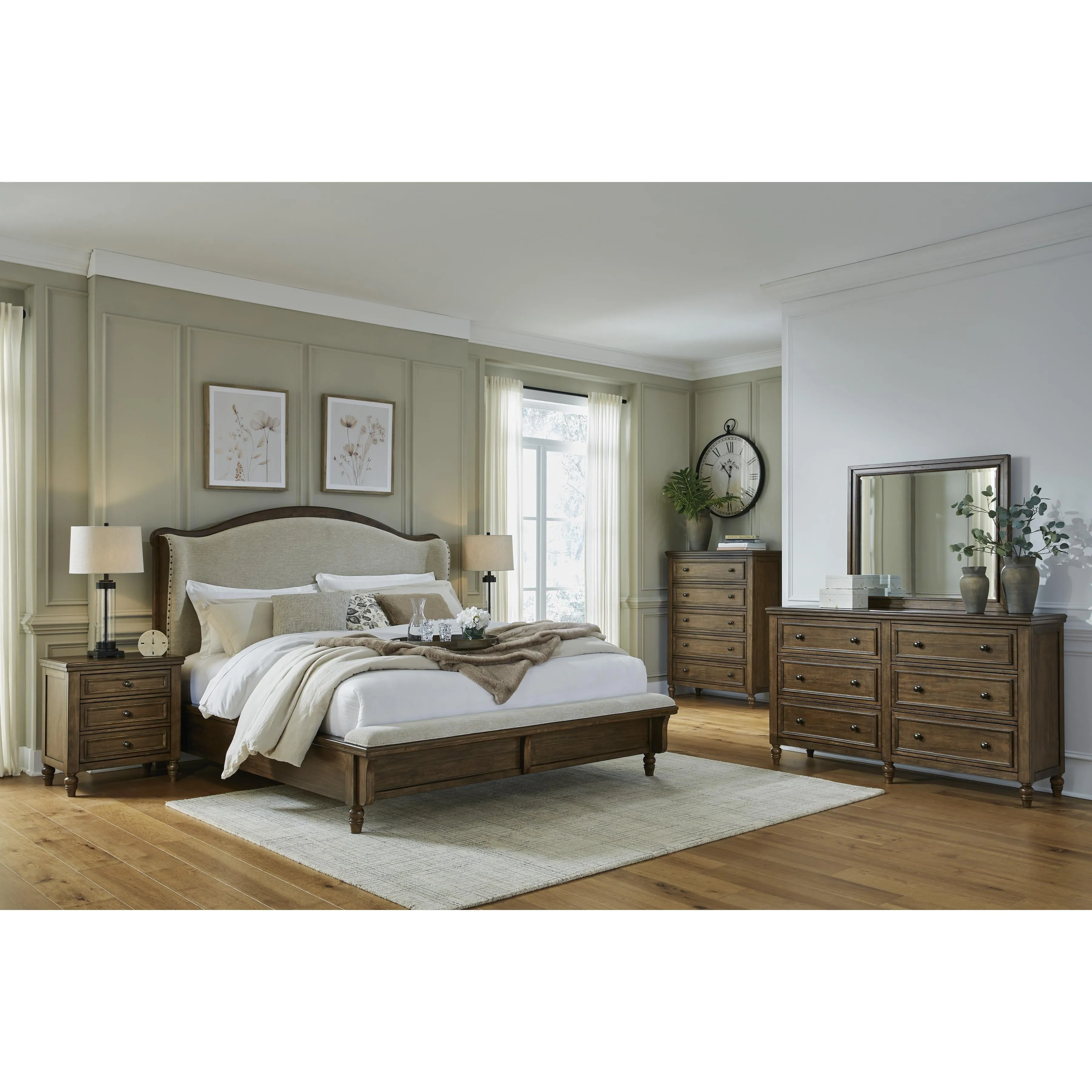 Benchcraft Sturlayne B787B5 California King Upholstered Panel Bed