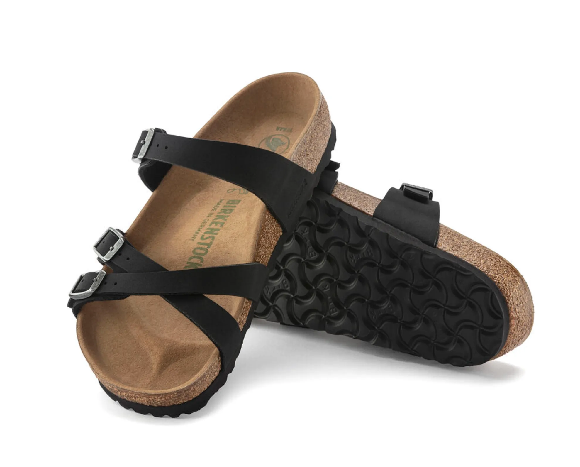 Birkenstocks Franca Vegan Birkibuc - Black
