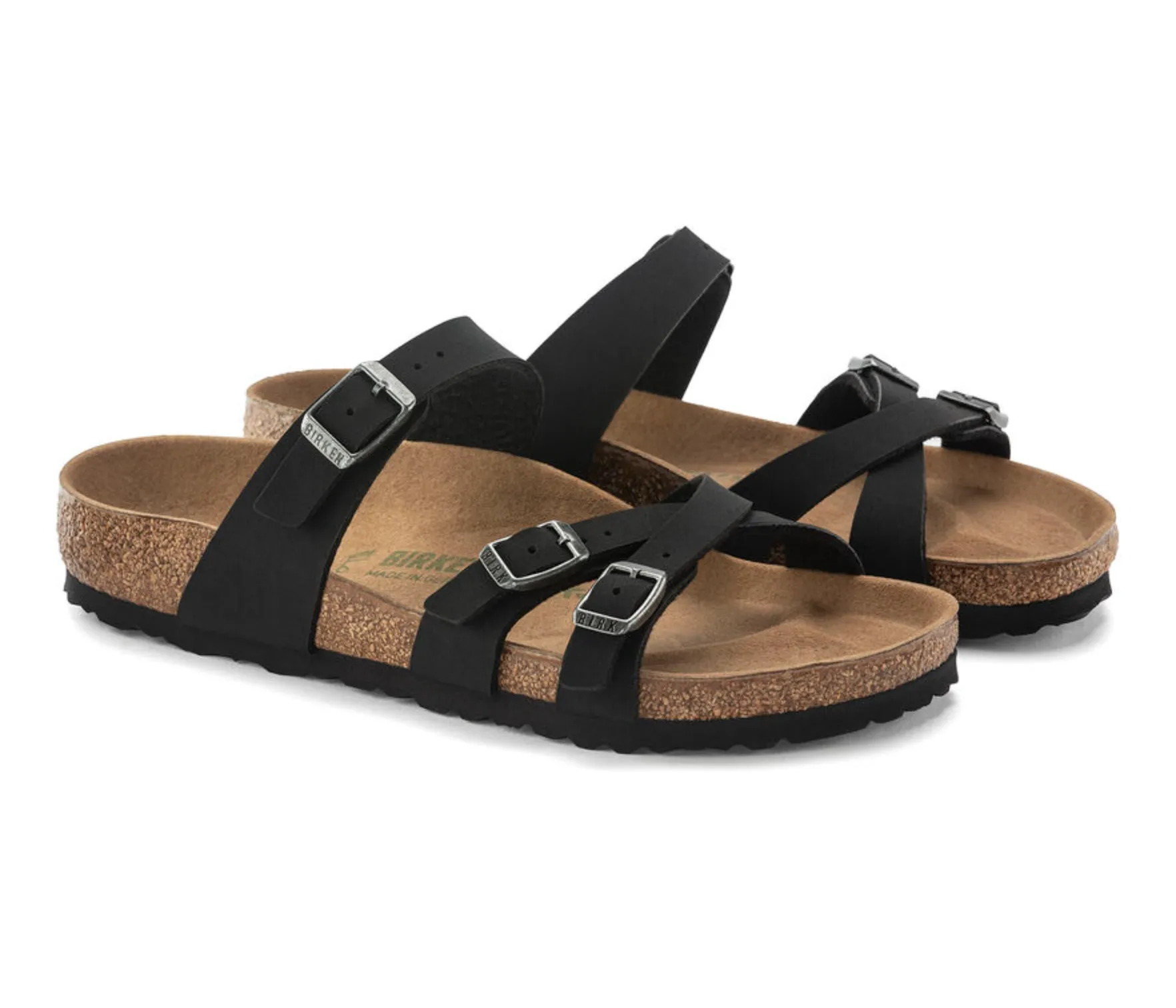 Birkenstocks Franca Vegan Birkibuc - Black