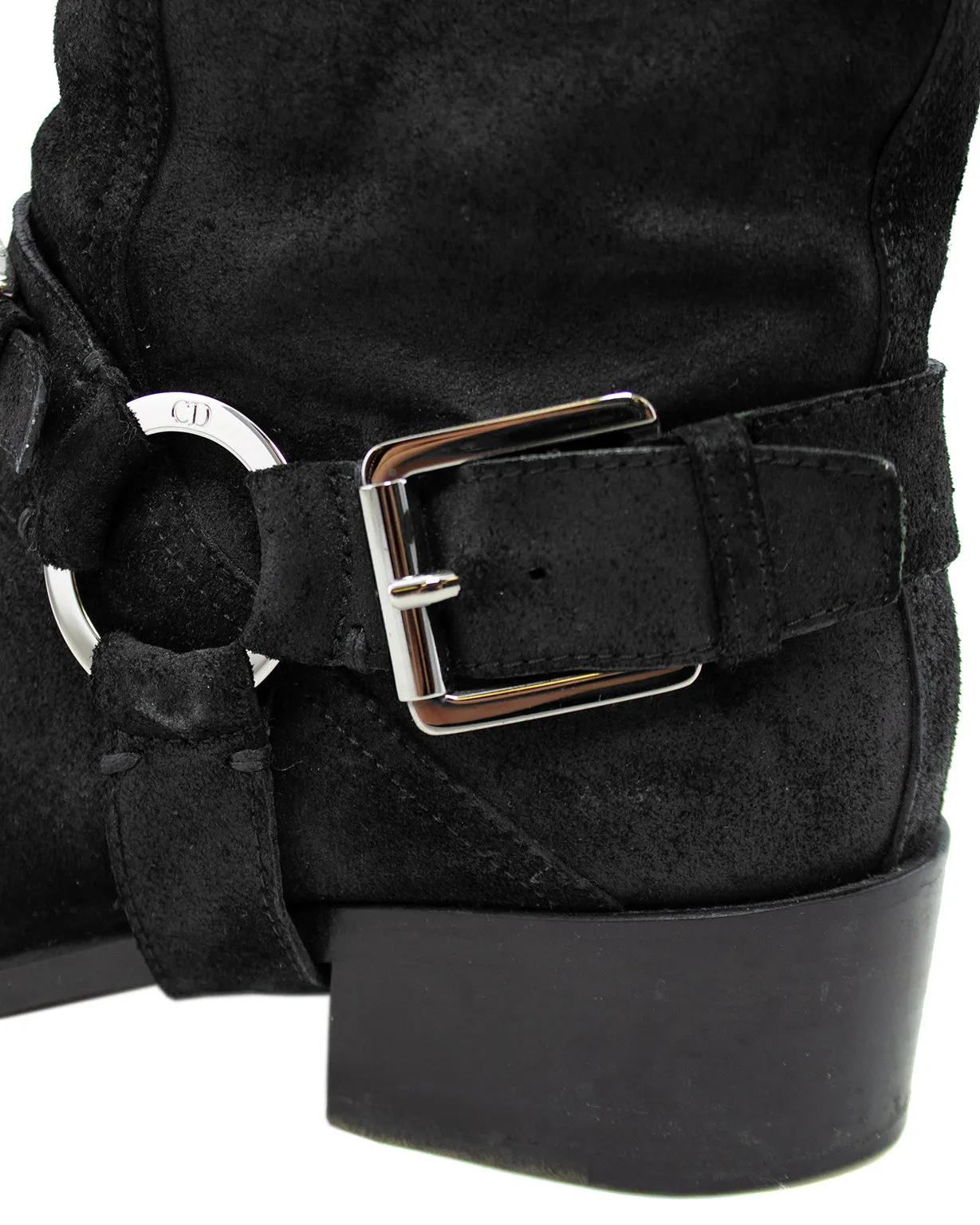 Black Suede Over-the-Knee Boots