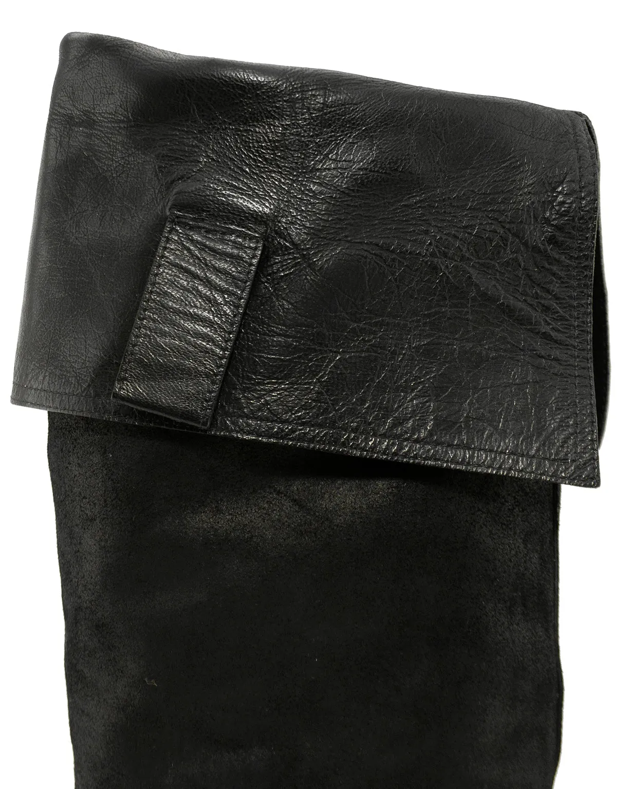 Black Suede Over-the-Knee Boots