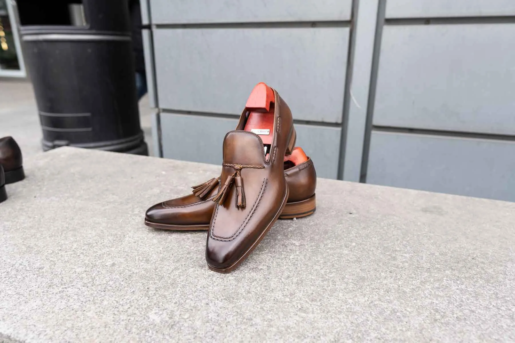 Carlos Santos 9355 Tassel Loafers In Algarve Patina