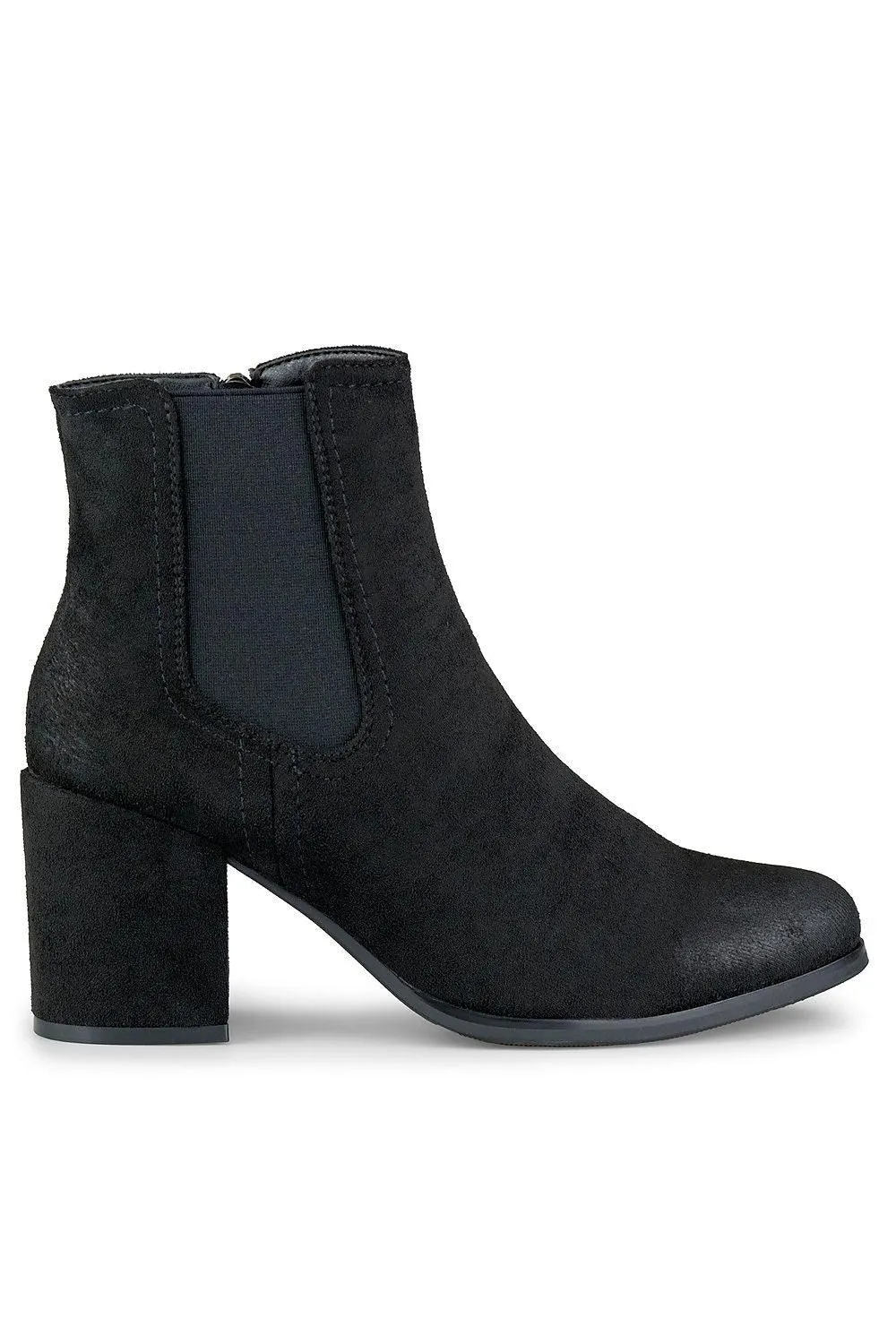 Chic Almond Toe Heeled Ankle Boots