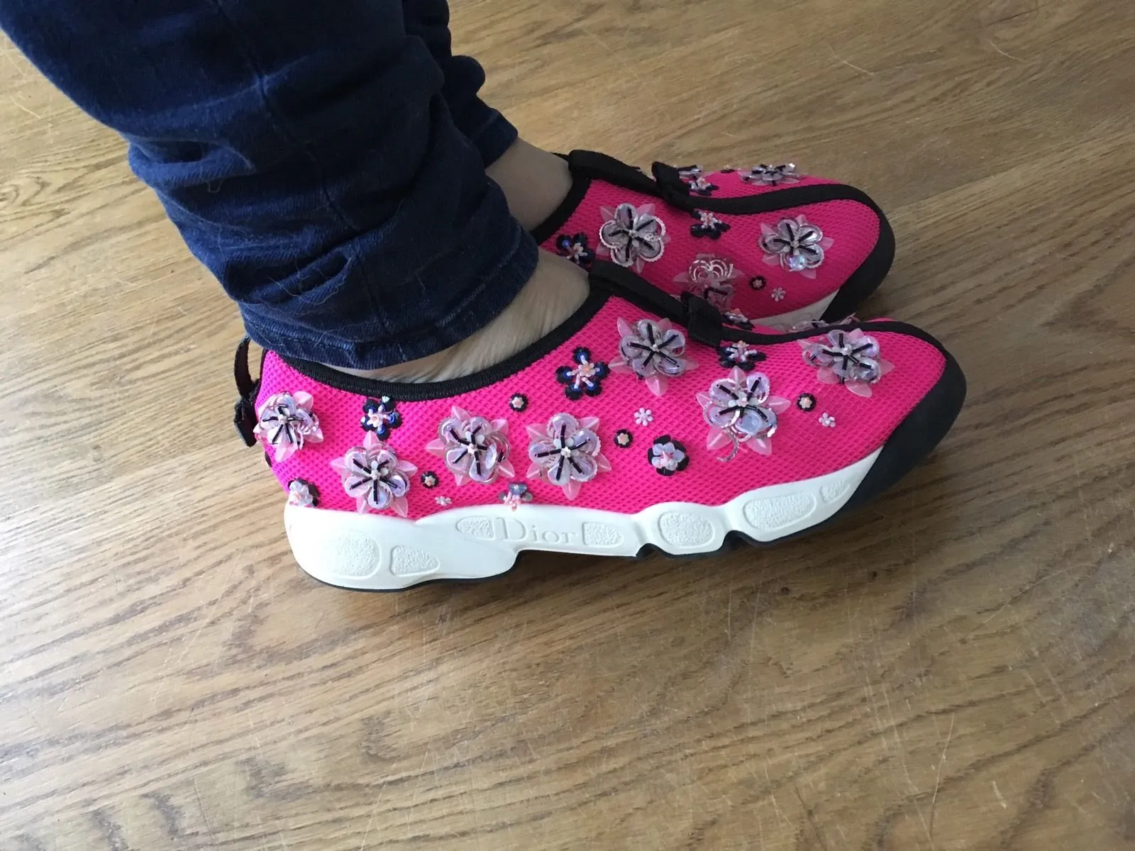CHRISTIAN DIOR FUSION SLUP ON SNEAKERS TRAINERS SHOES SIZE 37 US 7 UK 4 LADIES