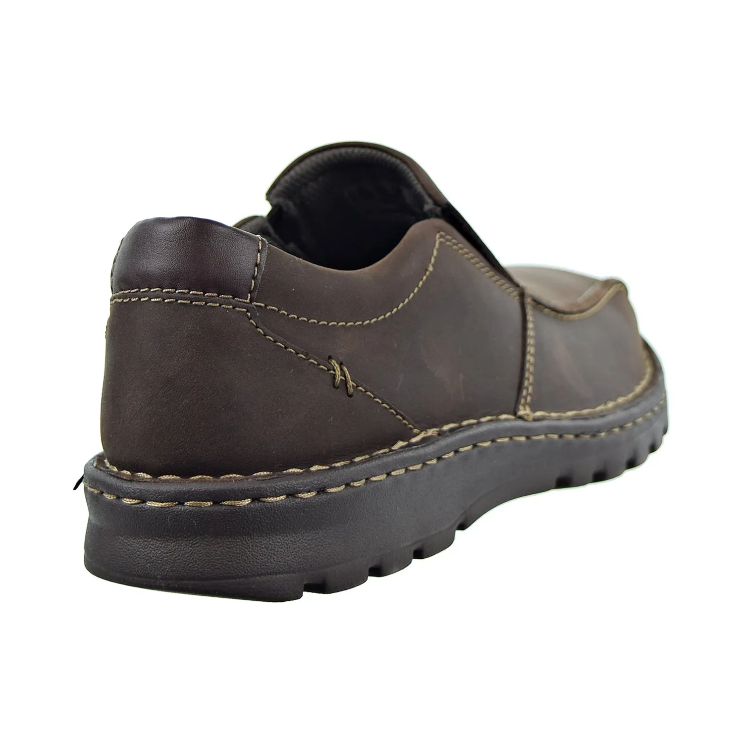 Clarks Vanek Step Mens Shoes Dark Brown Leather