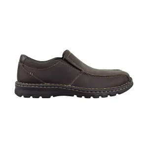 Clarks Vanek Step Mens Shoes Dark Brown Leather