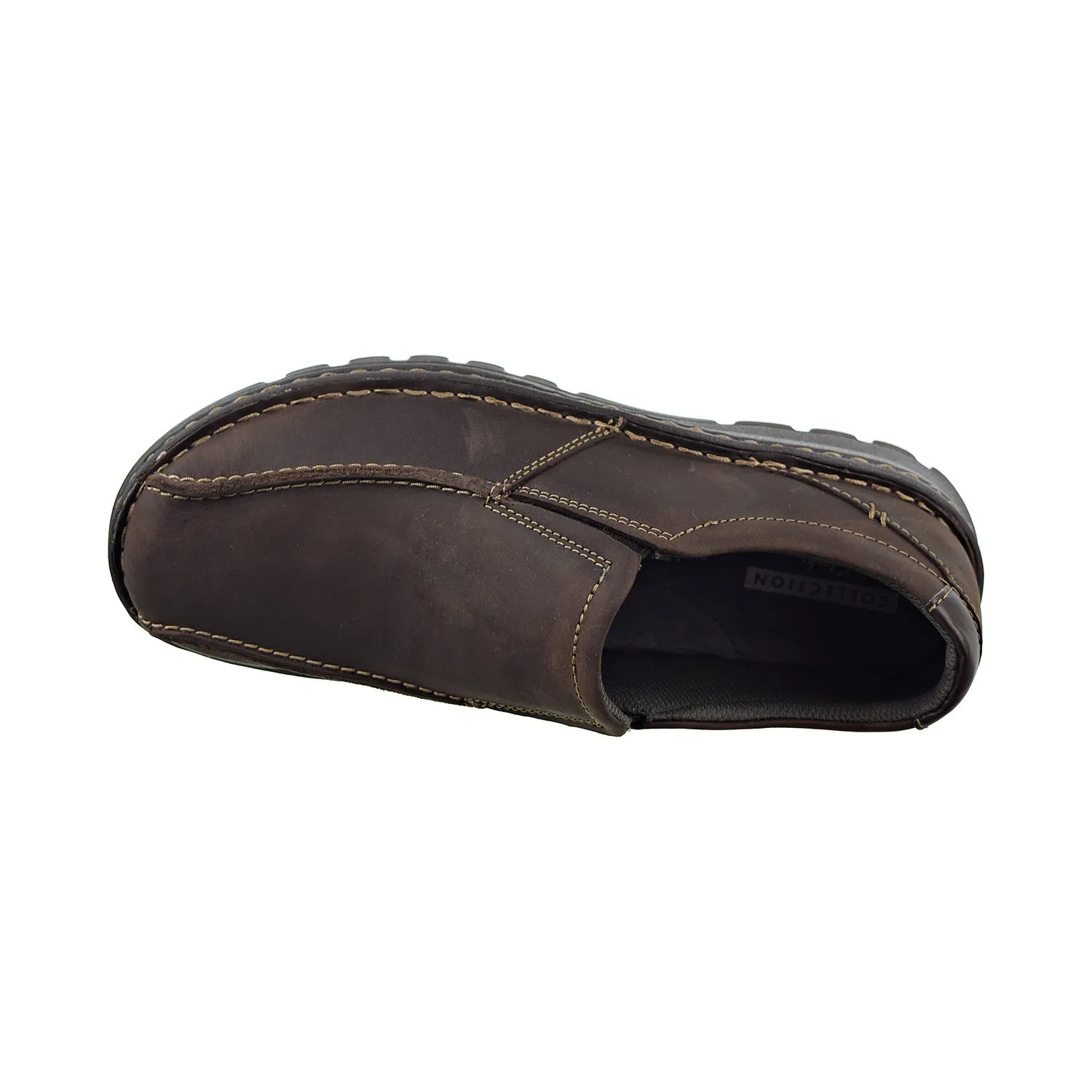 Clarks Vanek Step Mens Shoes Dark Brown Leather