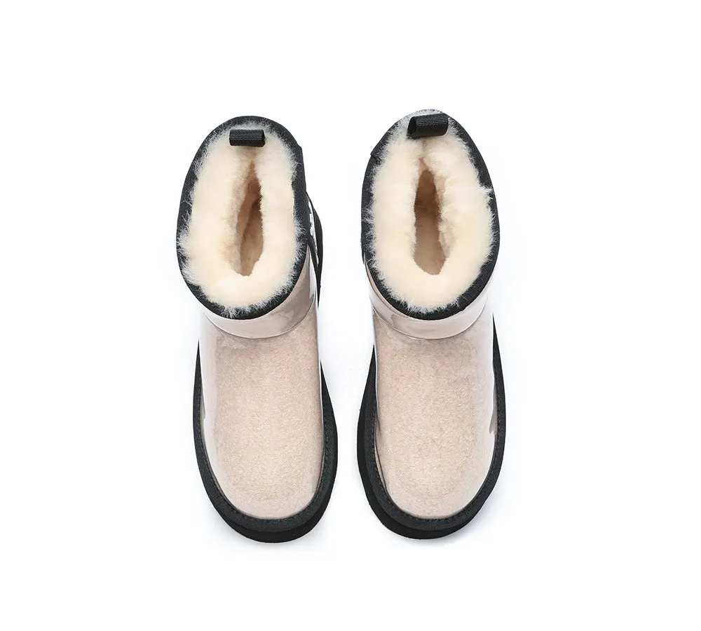 Clear Waterproof Shearling Boots Coated Classic Platform
