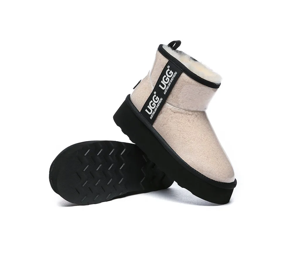 Clear Waterproof Shearling Boots Coated Classic Platform
