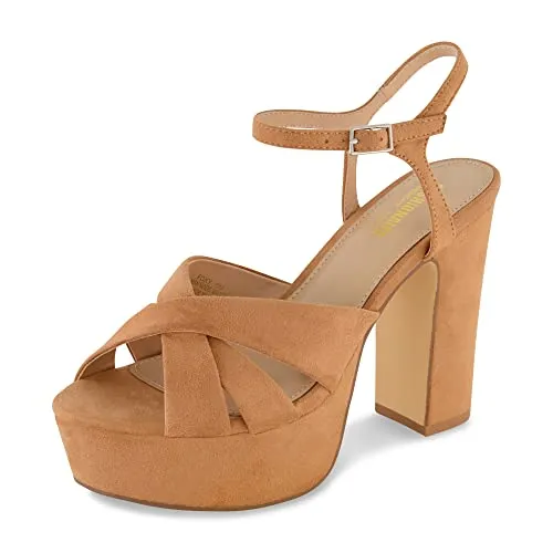 CUSHIONAIRE Women's Foxy platform dress sandal ?? Foam