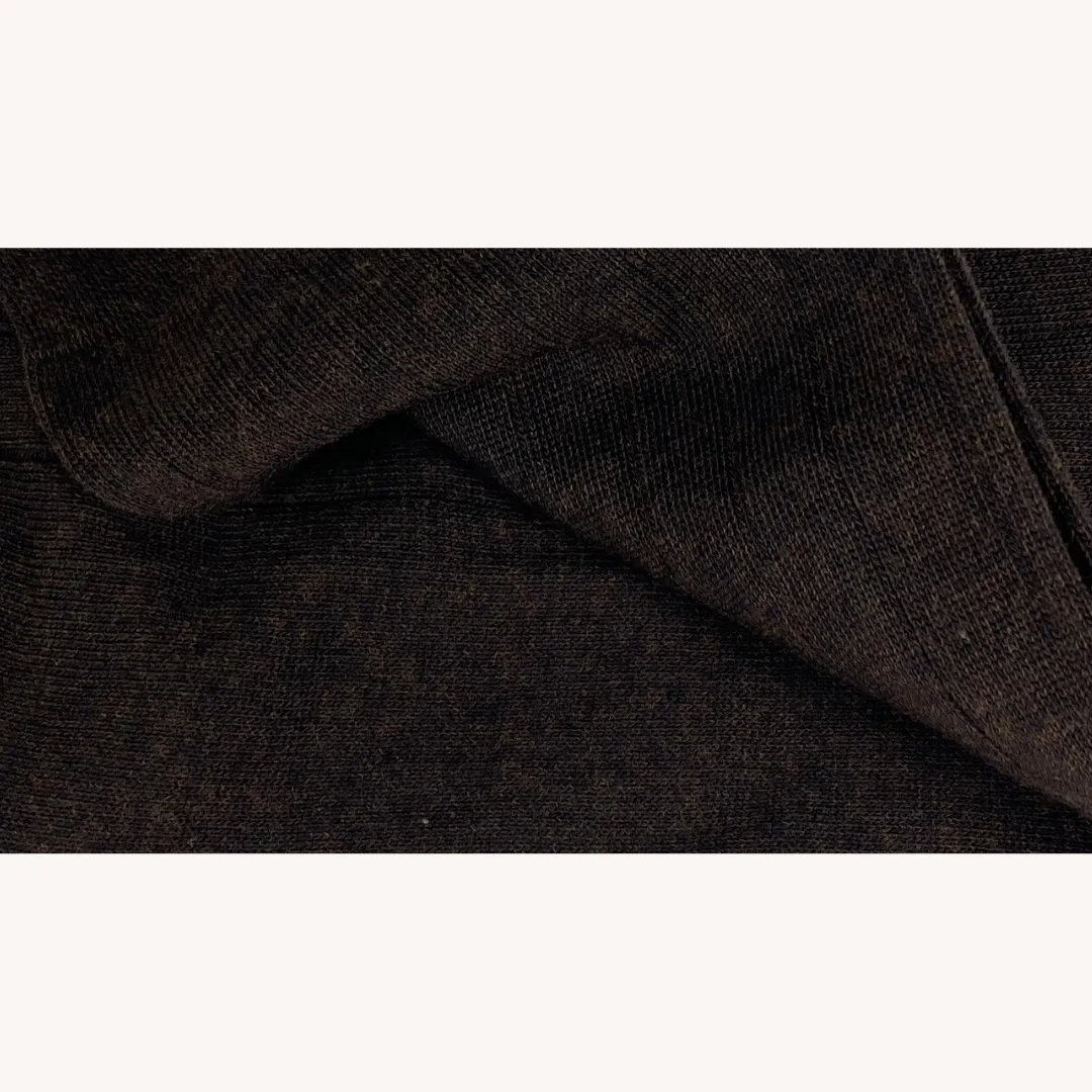 Dark Brown Cotton Sock