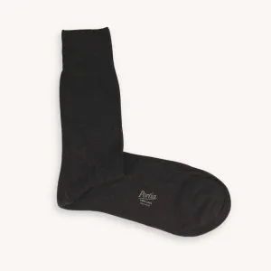 Dark Brown Cotton Sock