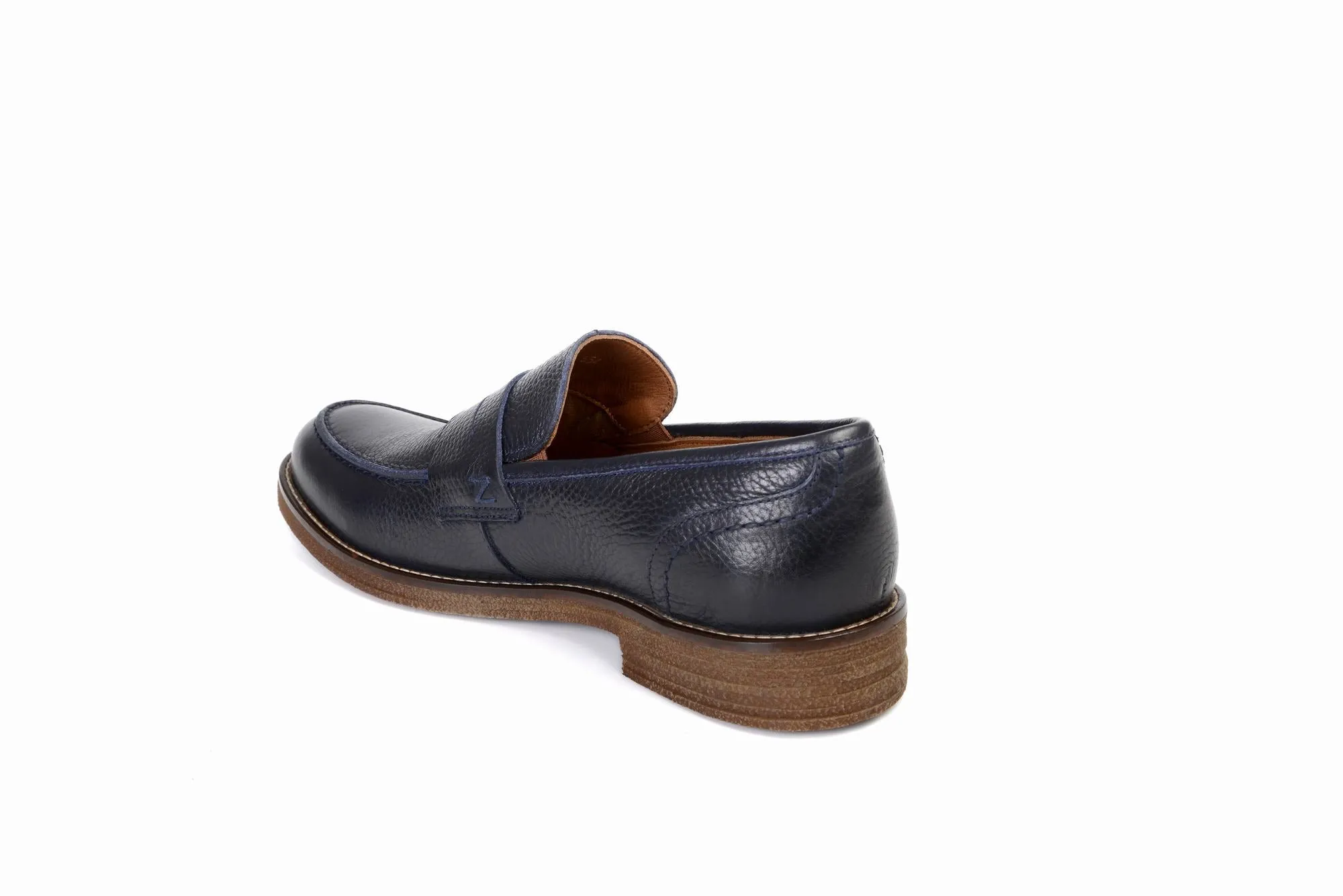 FOOT FEDERATION PENNY LOAFER MENS SHOE NAVY BLUE
