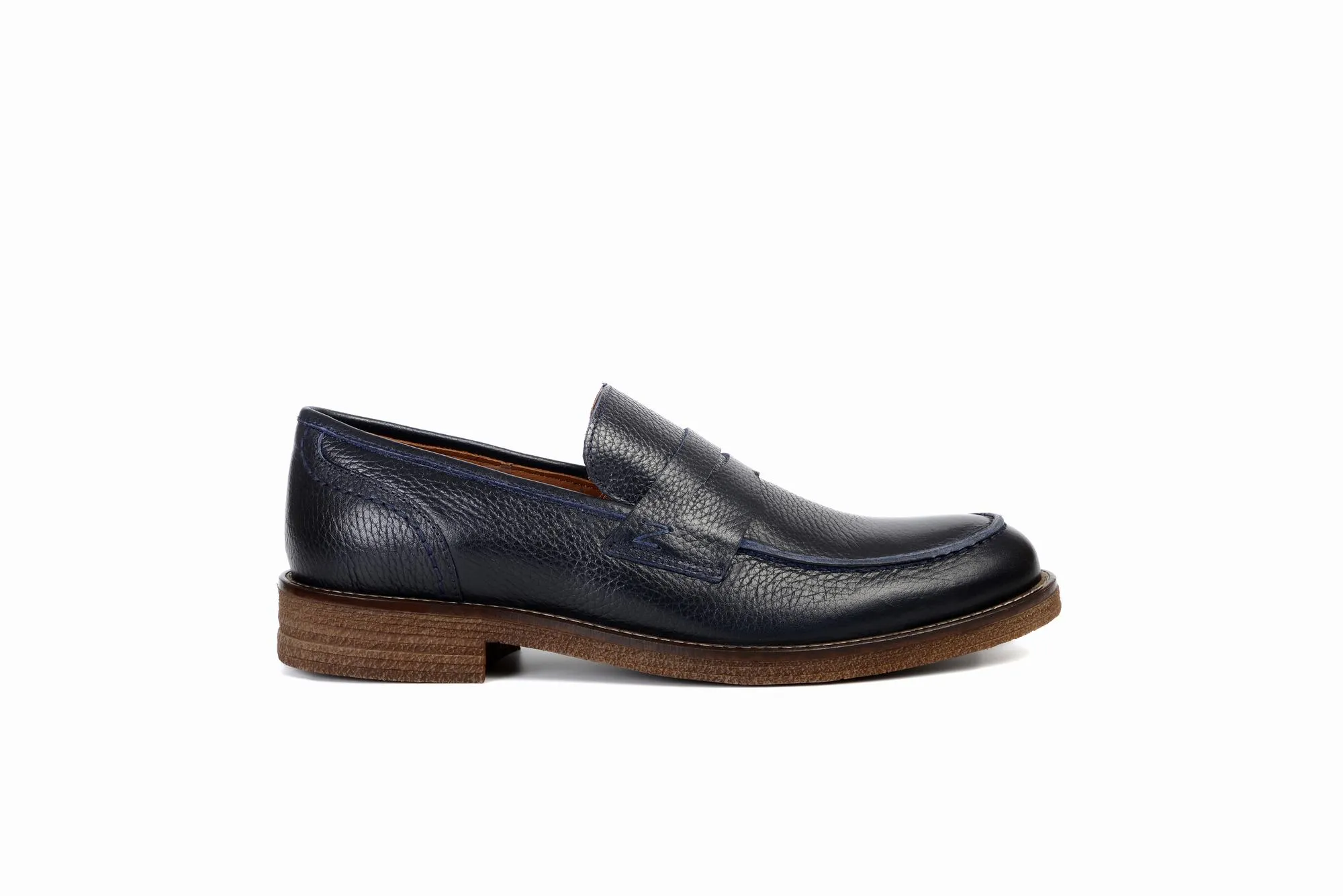 FOOT FEDERATION PENNY LOAFER MENS SHOE NAVY BLUE