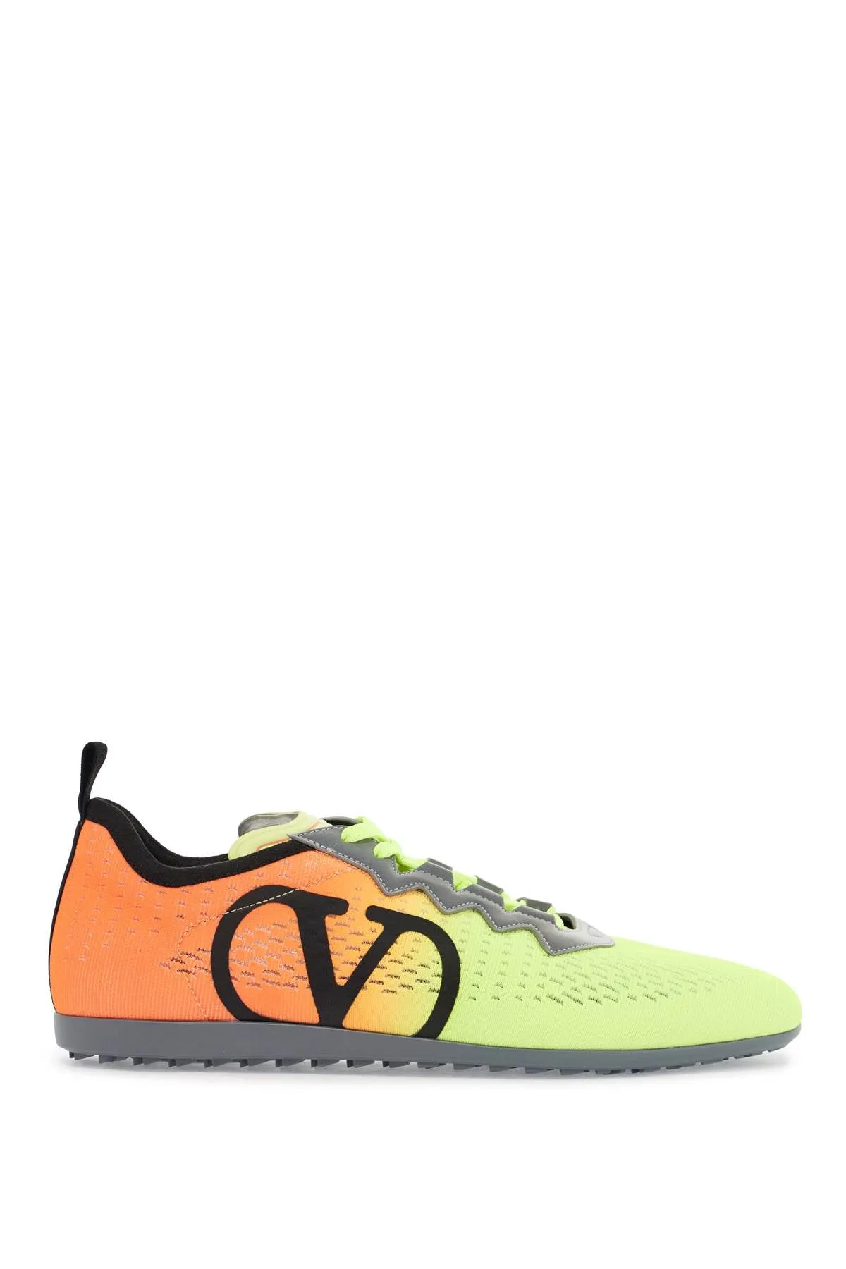 lime green and fluorescent orange sporty sneakers in cotton and pu bold design 6Y2S0J55RWL LIME-ORANGE FLUO-NE/GRIGIO/GREY