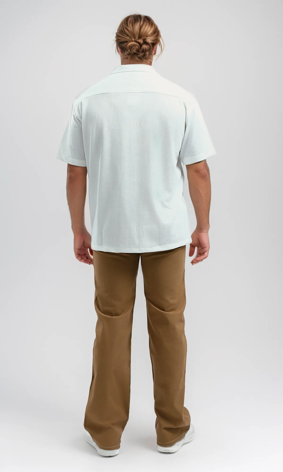O192116 V Collar Summer Shirt With Full Buttons