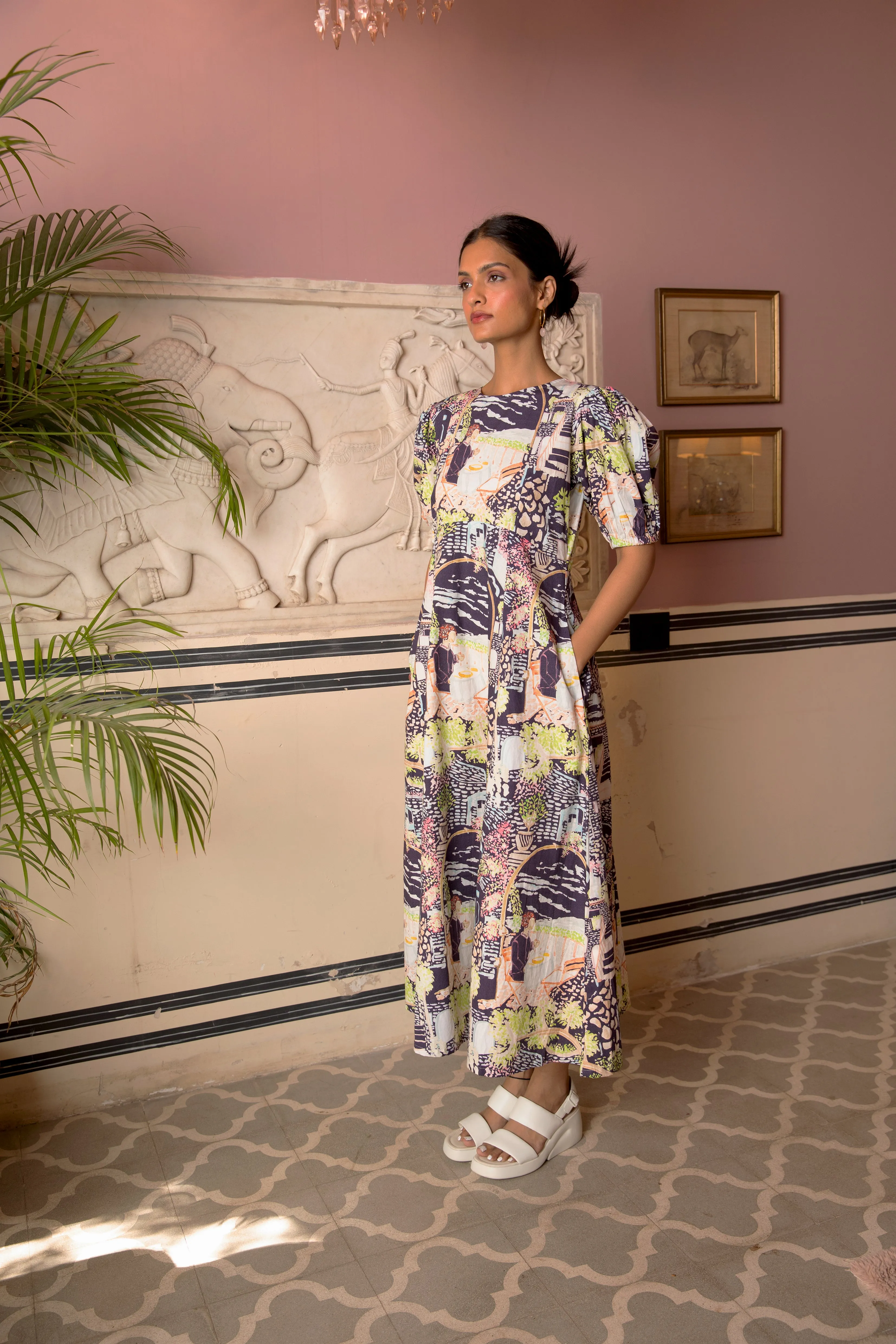 Poppins Dress In Fira Print