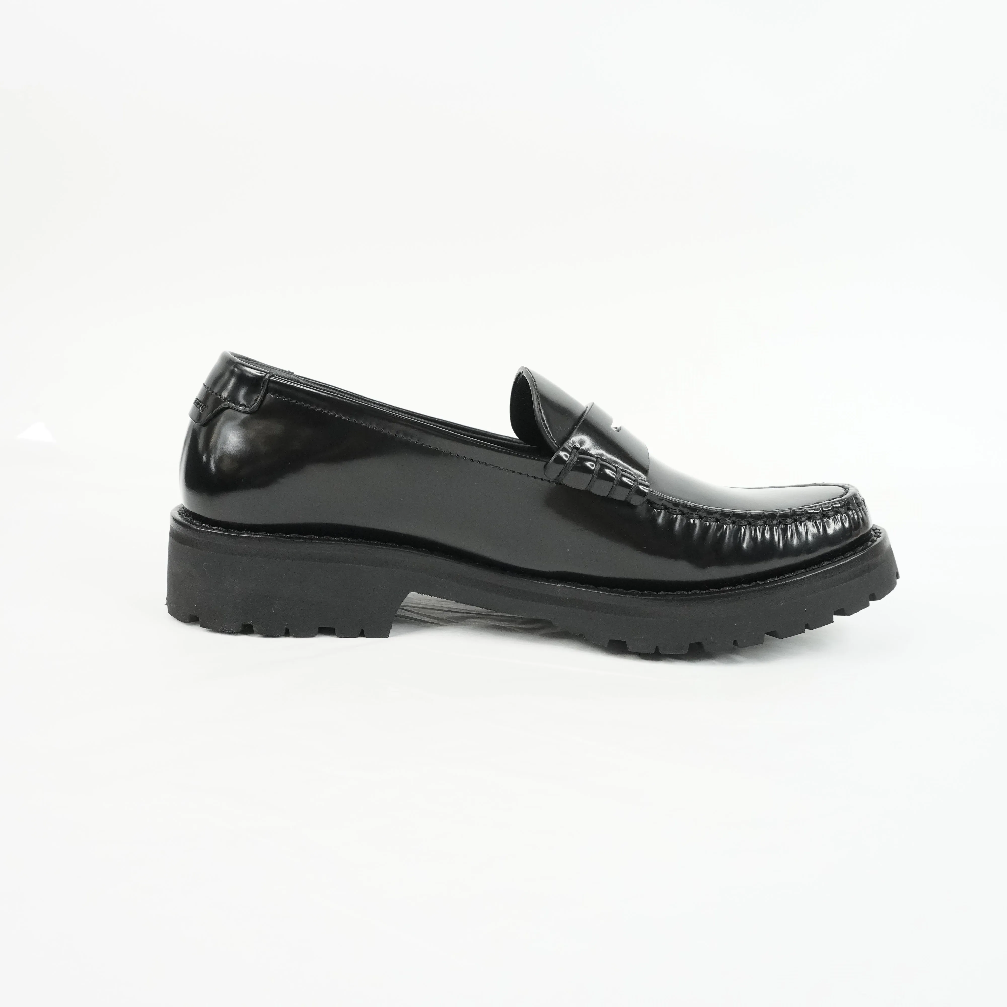 Saint Laurent Loafers Black Patent 37.5