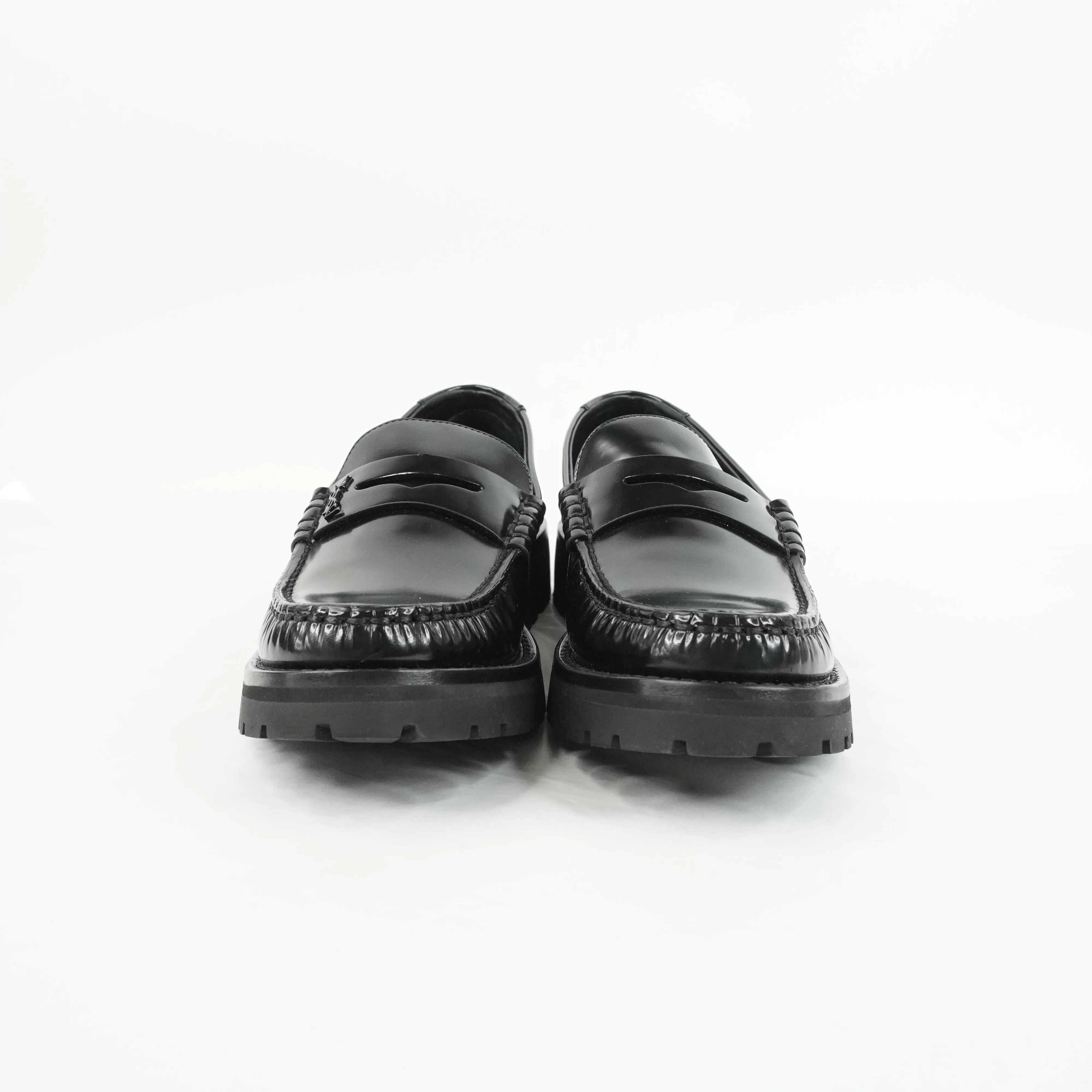 Saint Laurent Loafers Black Patent 37.5