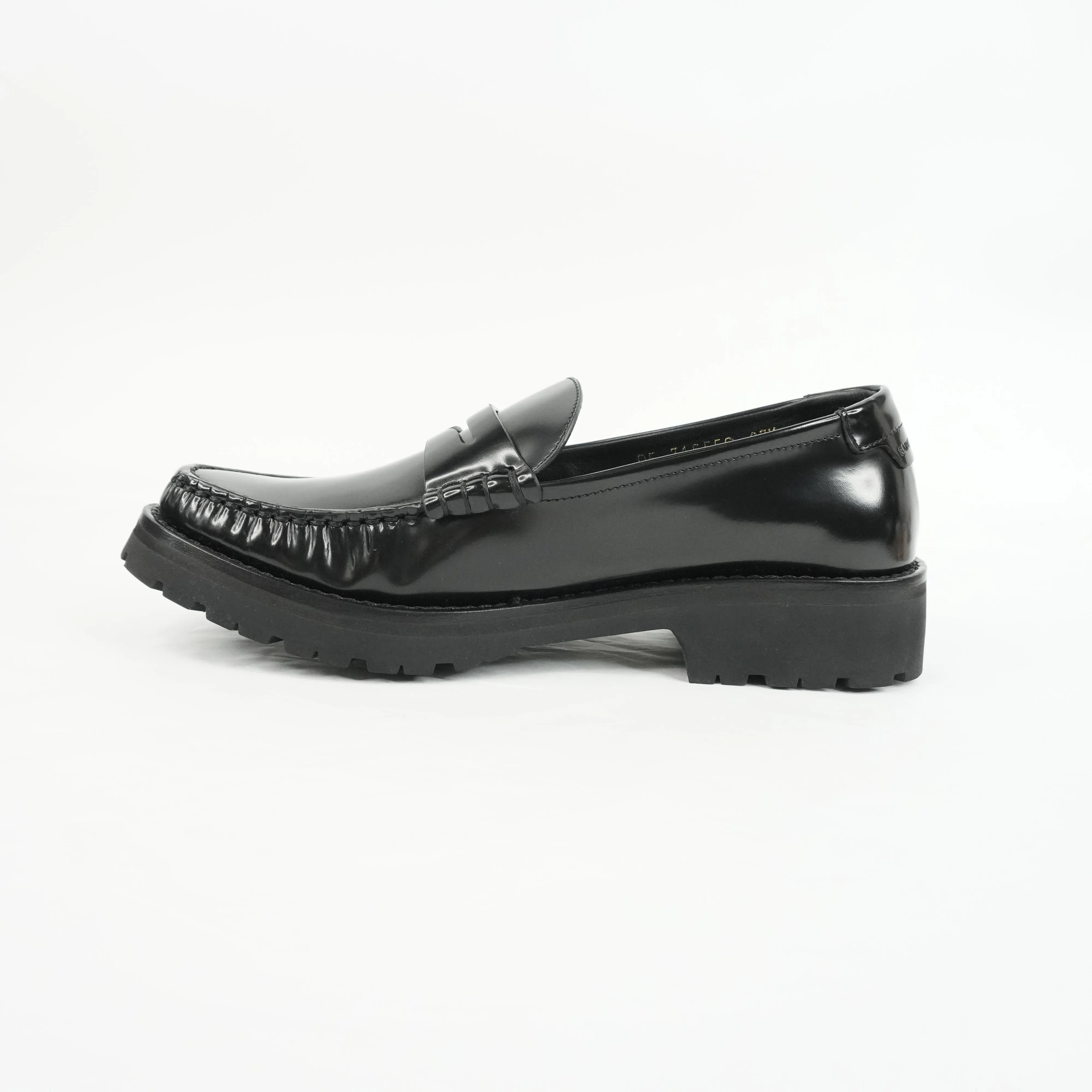 Saint Laurent Loafers Black Patent 37.5