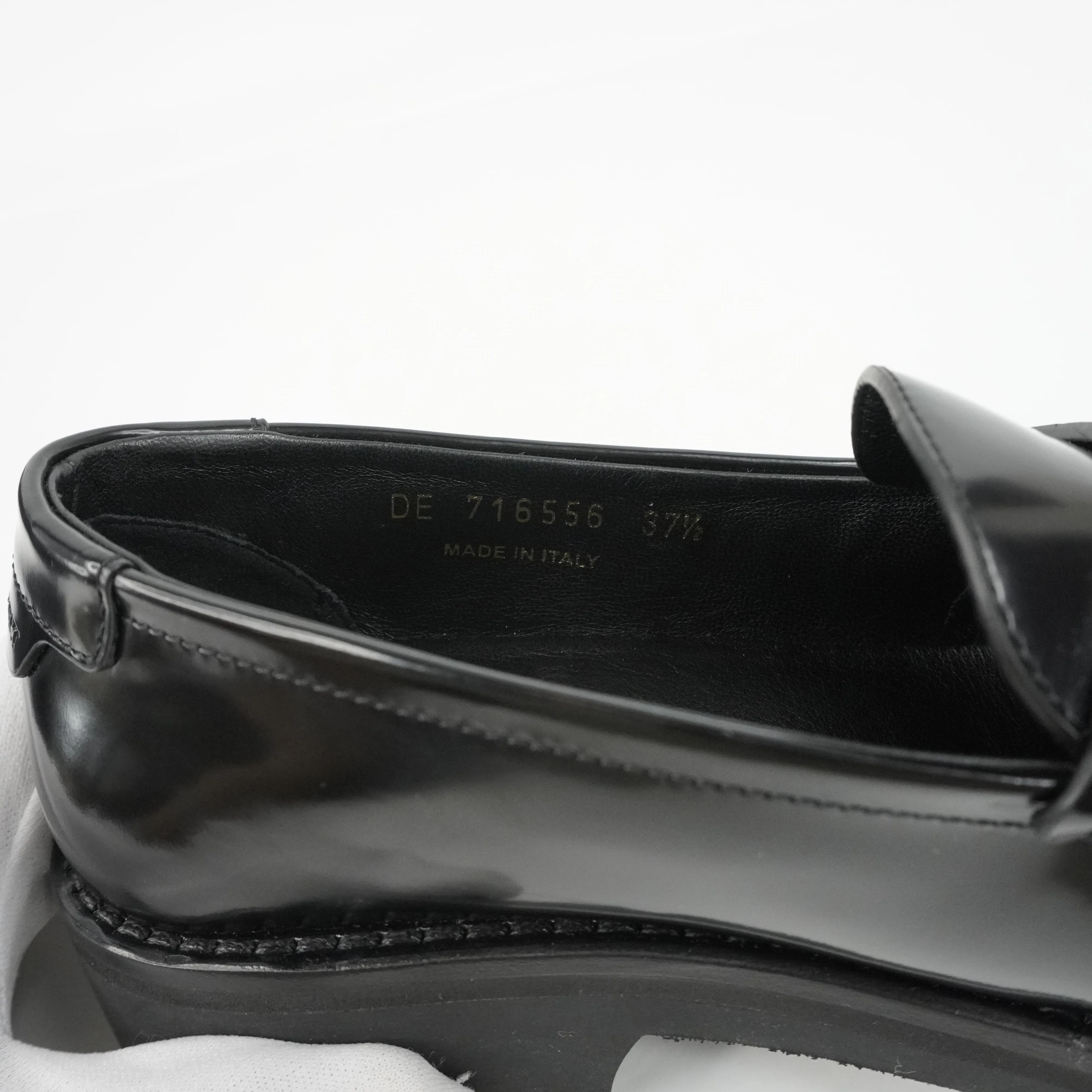 Saint Laurent Loafers Black Patent 37.5