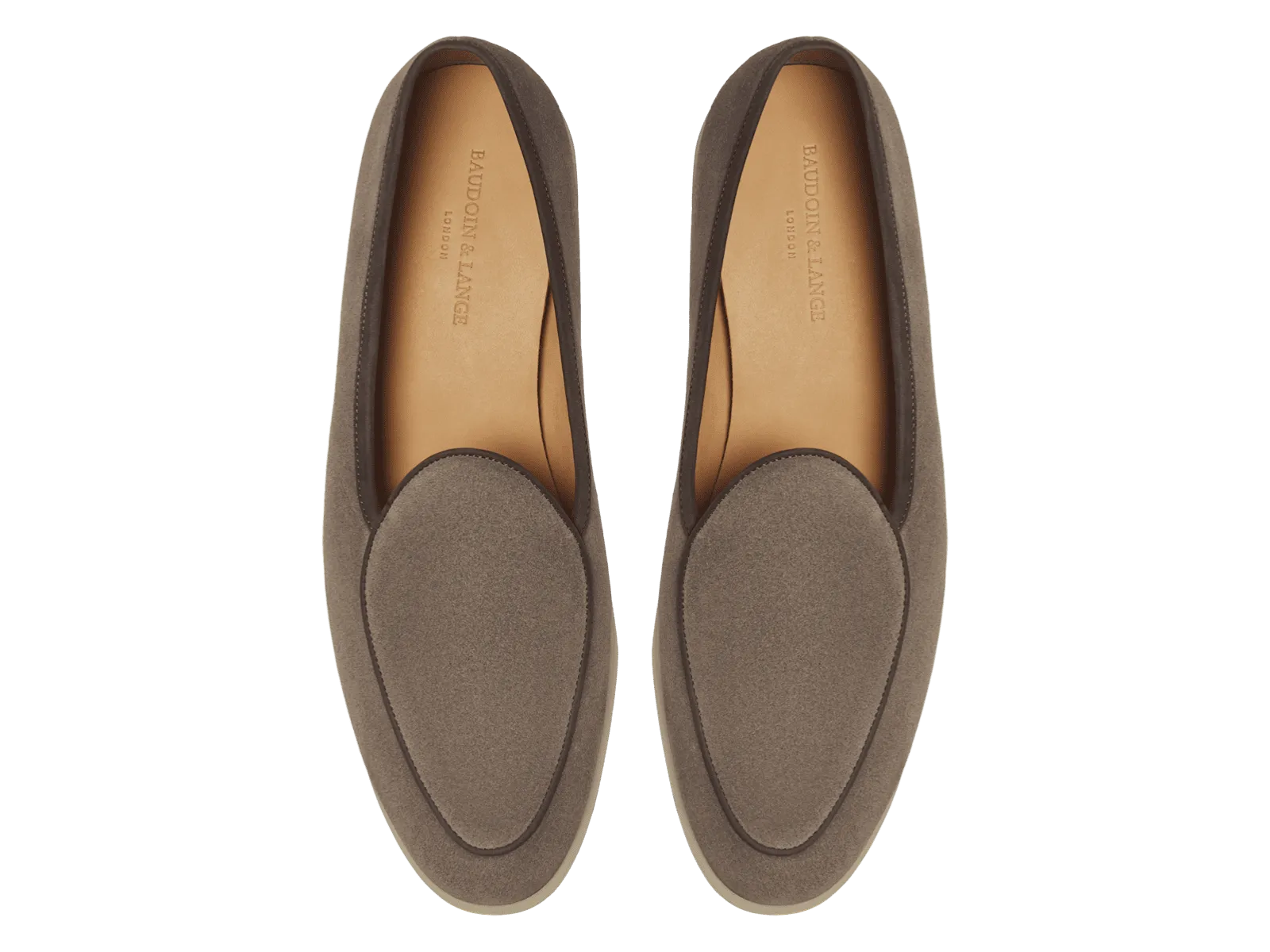 Stride Loafers in Fiji Grey Glove Suede with Natural Sole