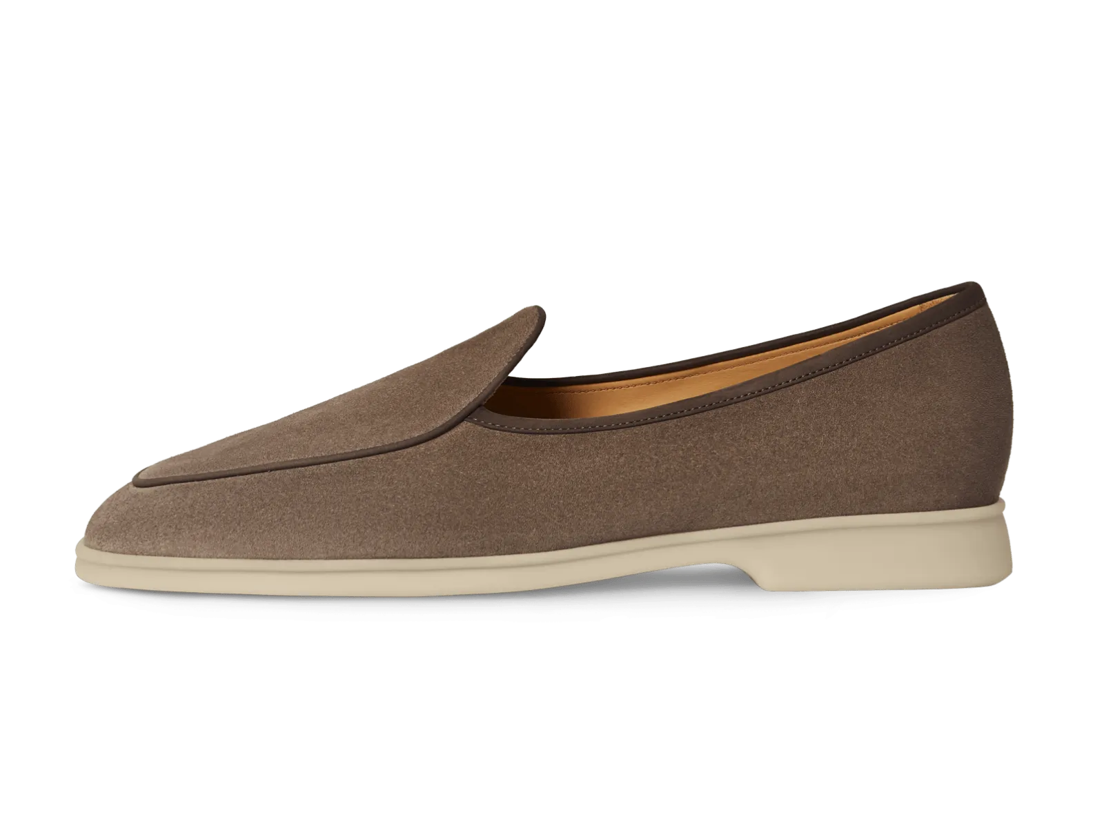 Stride Loafers in Fiji Grey Glove Suede with Natural Sole