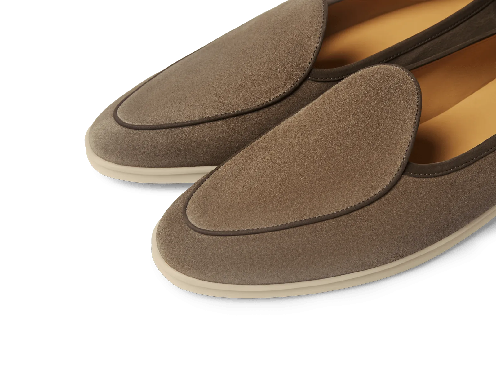 Stride Loafers in Fiji Grey Glove Suede with Natural Sole