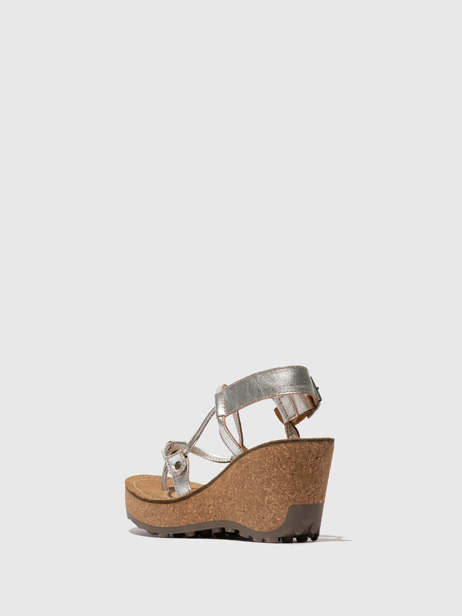 T-Strap Sandals GOSH SILVER