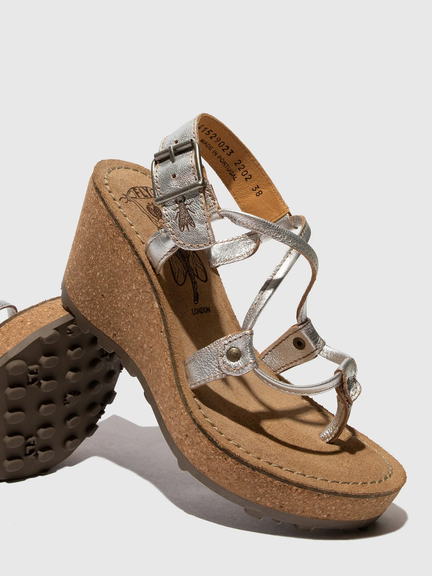 T-Strap Sandals GOSH SILVER