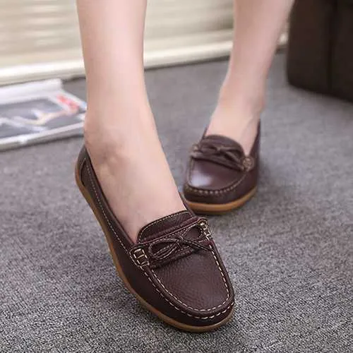 Women Flat Slip On Casual Soft Outdoor Round Toe Flat Loafers Shoes